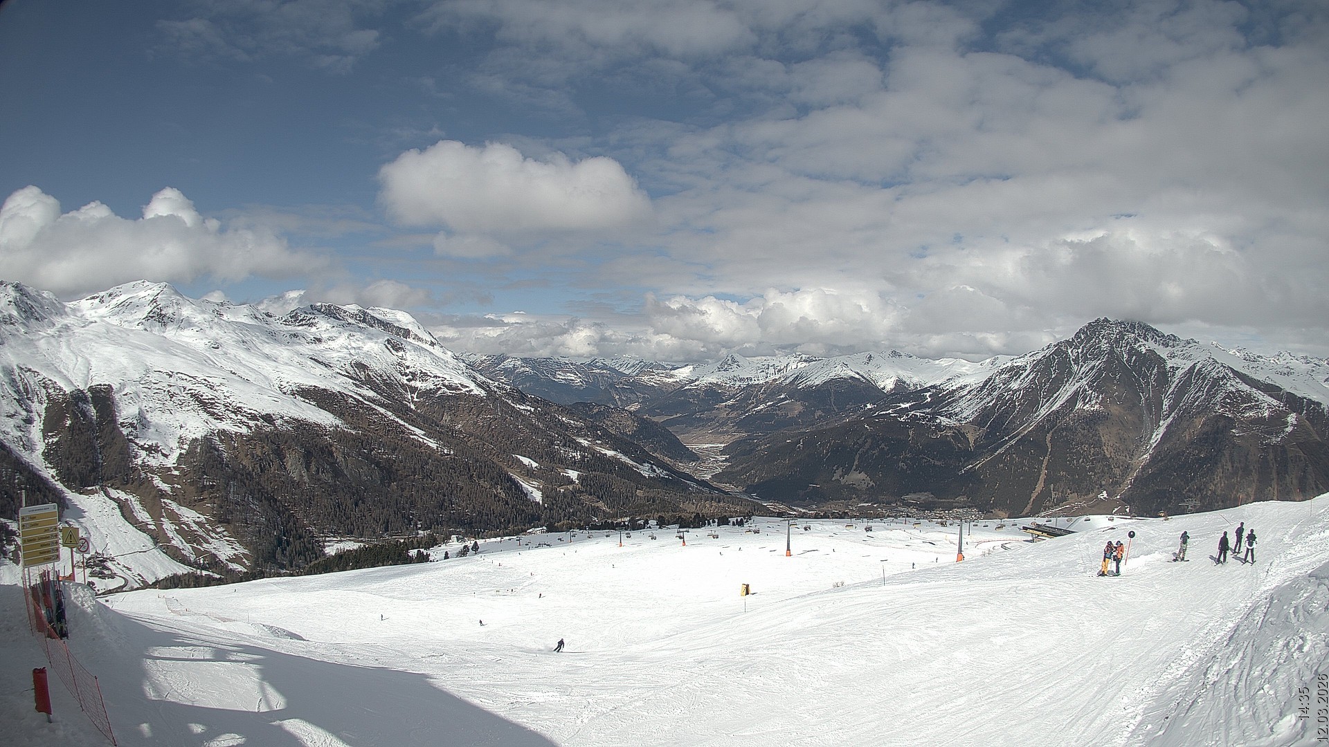 Archiv Foto Webcam Blick vom Rojen - Vinschgau