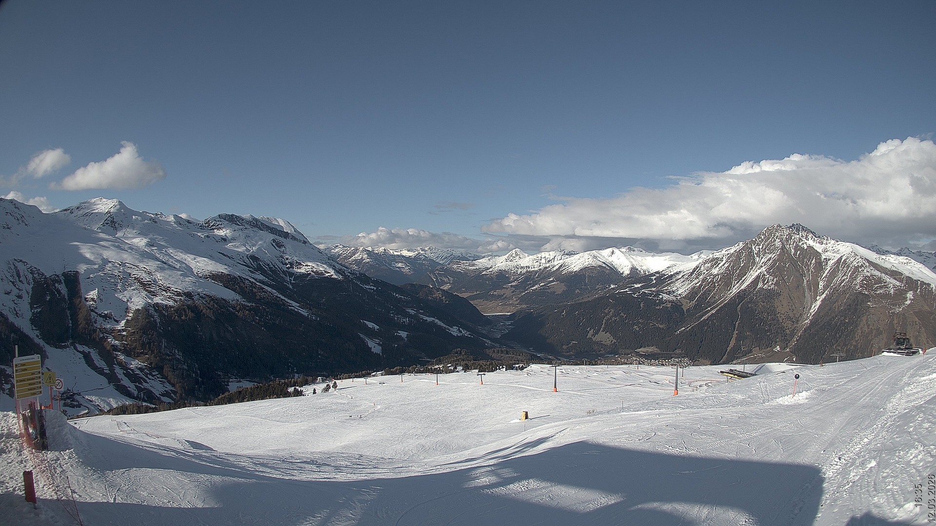 Archiv Foto Webcam Blick vom Rojen - Vinschgau