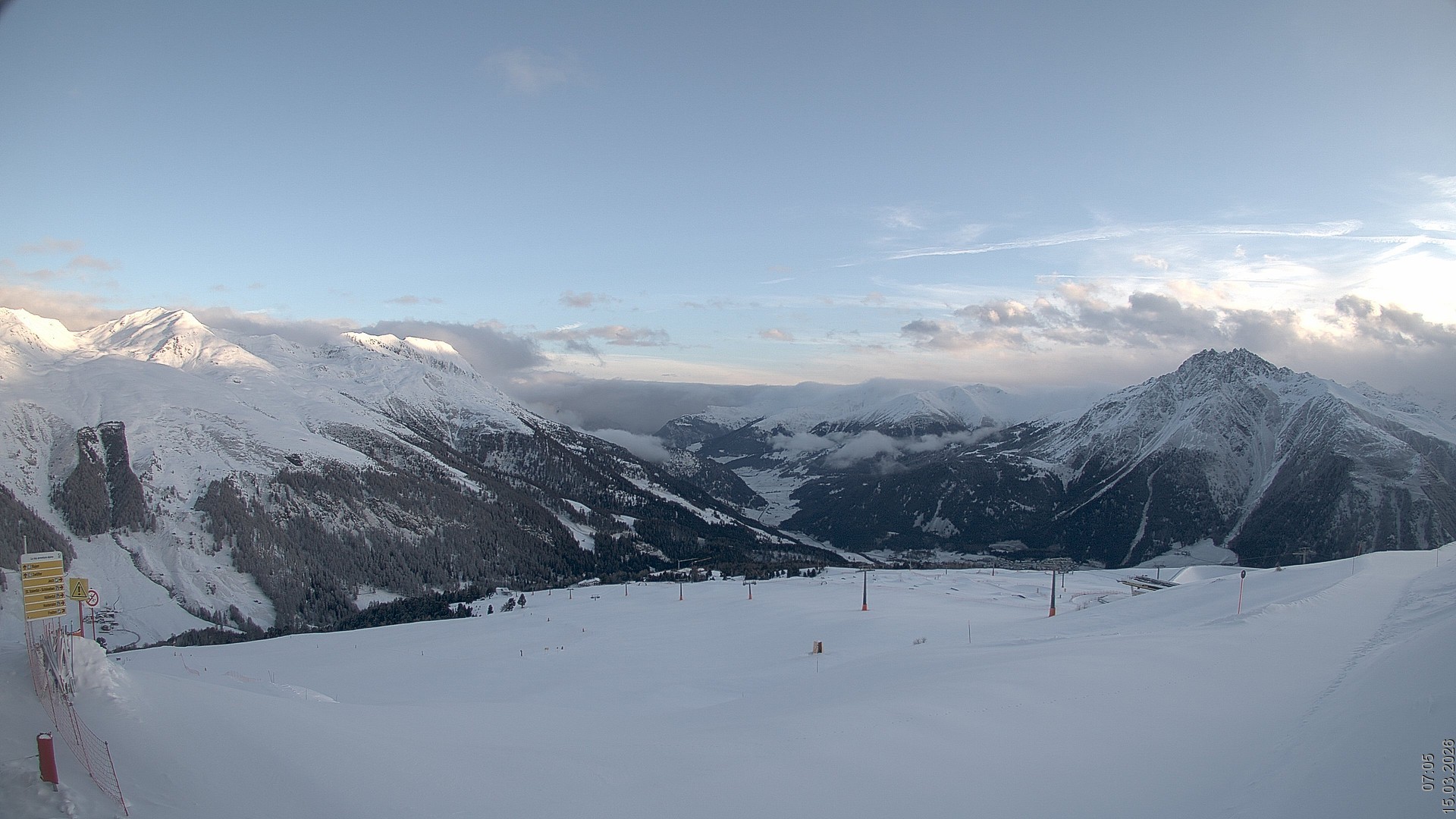 Archiv Foto Webcam Blick vom Rojen - Vinschgau