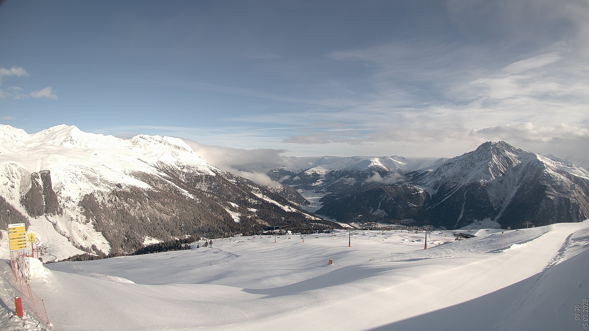 Archiv Foto Webcam Blick vom Rojen - Vinschgau