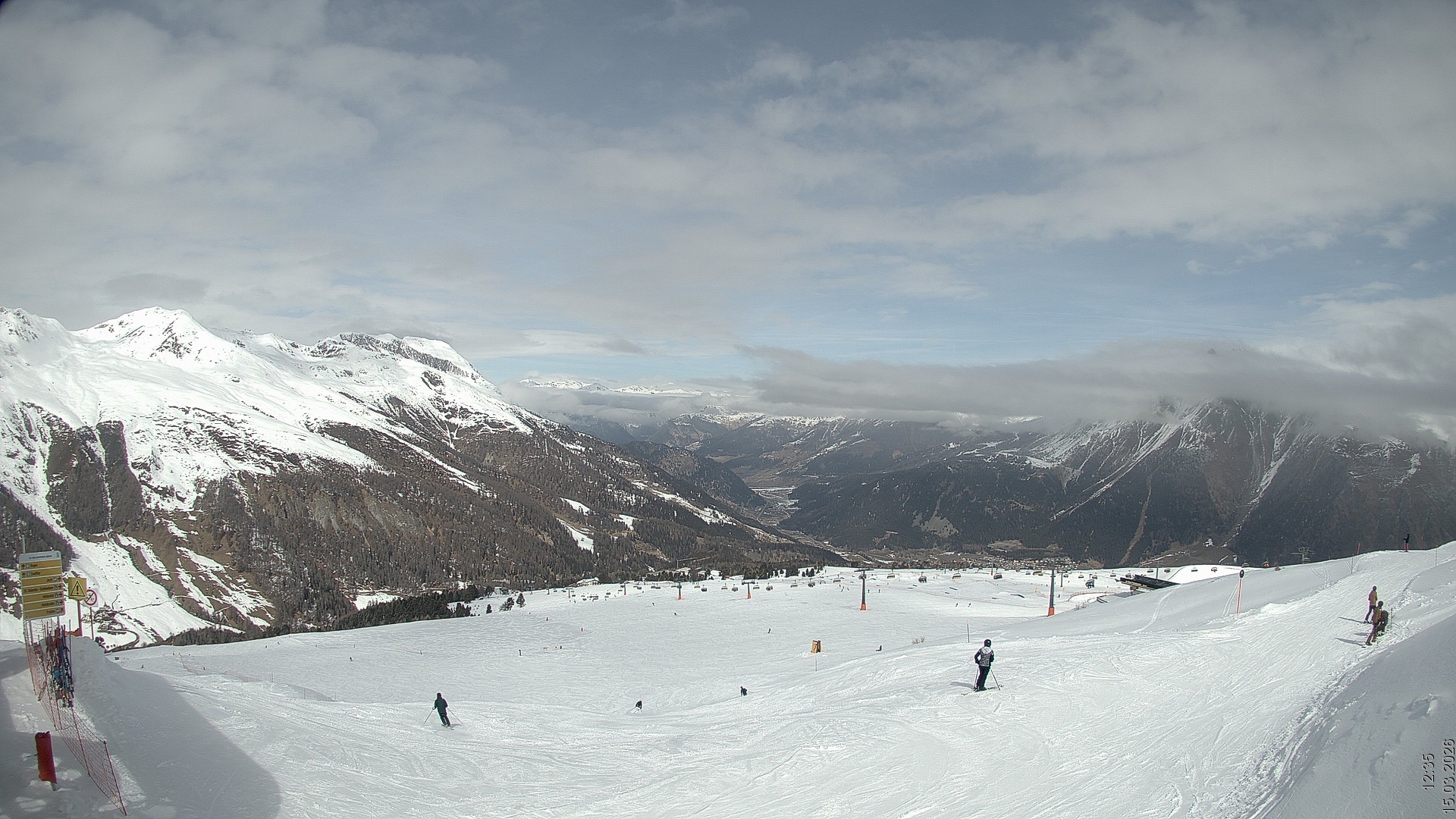 Archiv Foto Webcam Blick vom Rojen - Vinschgau