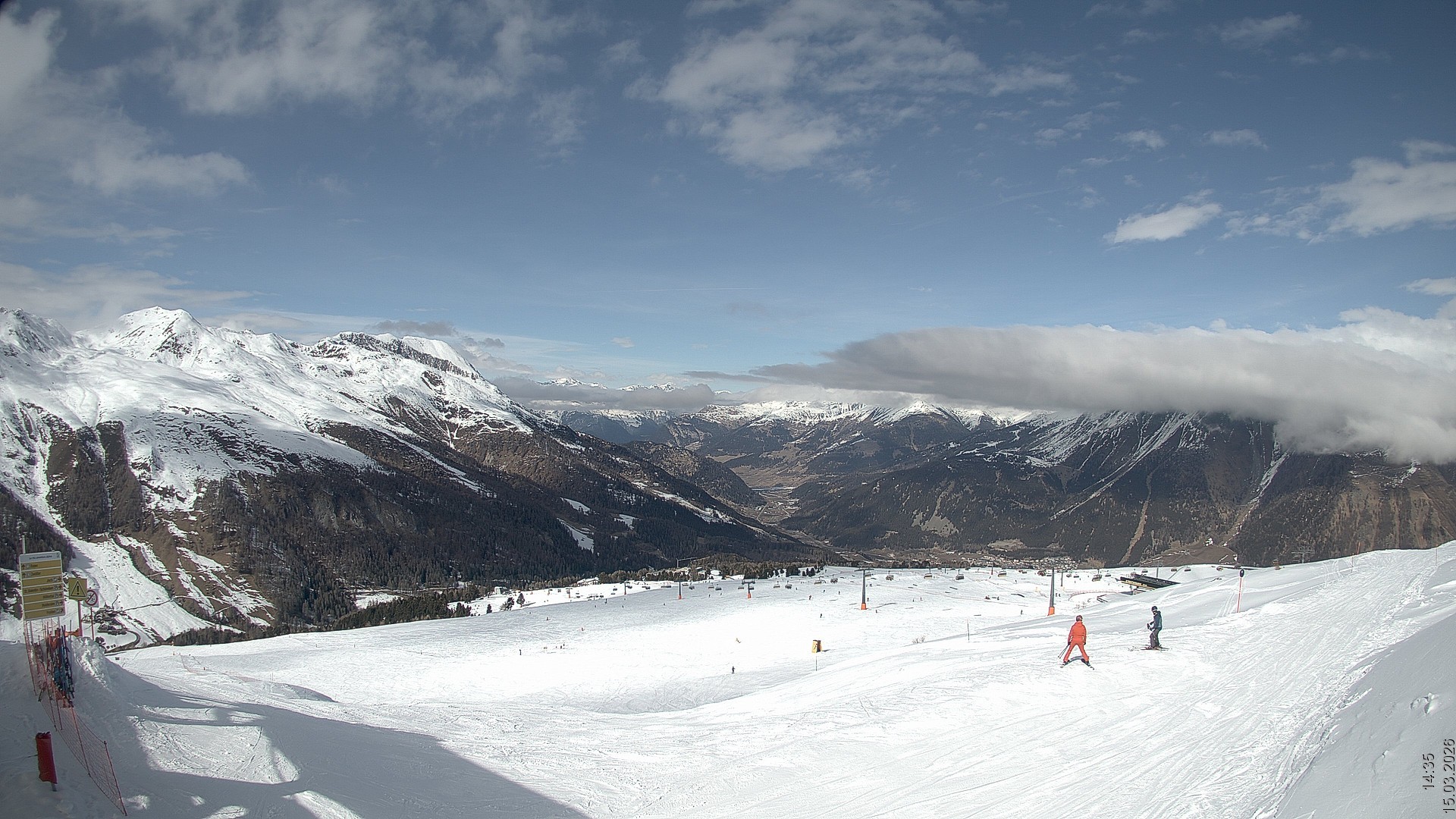 Archiv Foto Webcam Blick vom Rojen - Vinschgau