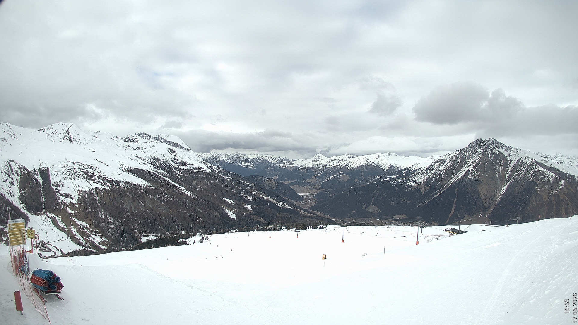Archiv Foto Webcam Blick vom Rojen - Vinschgau