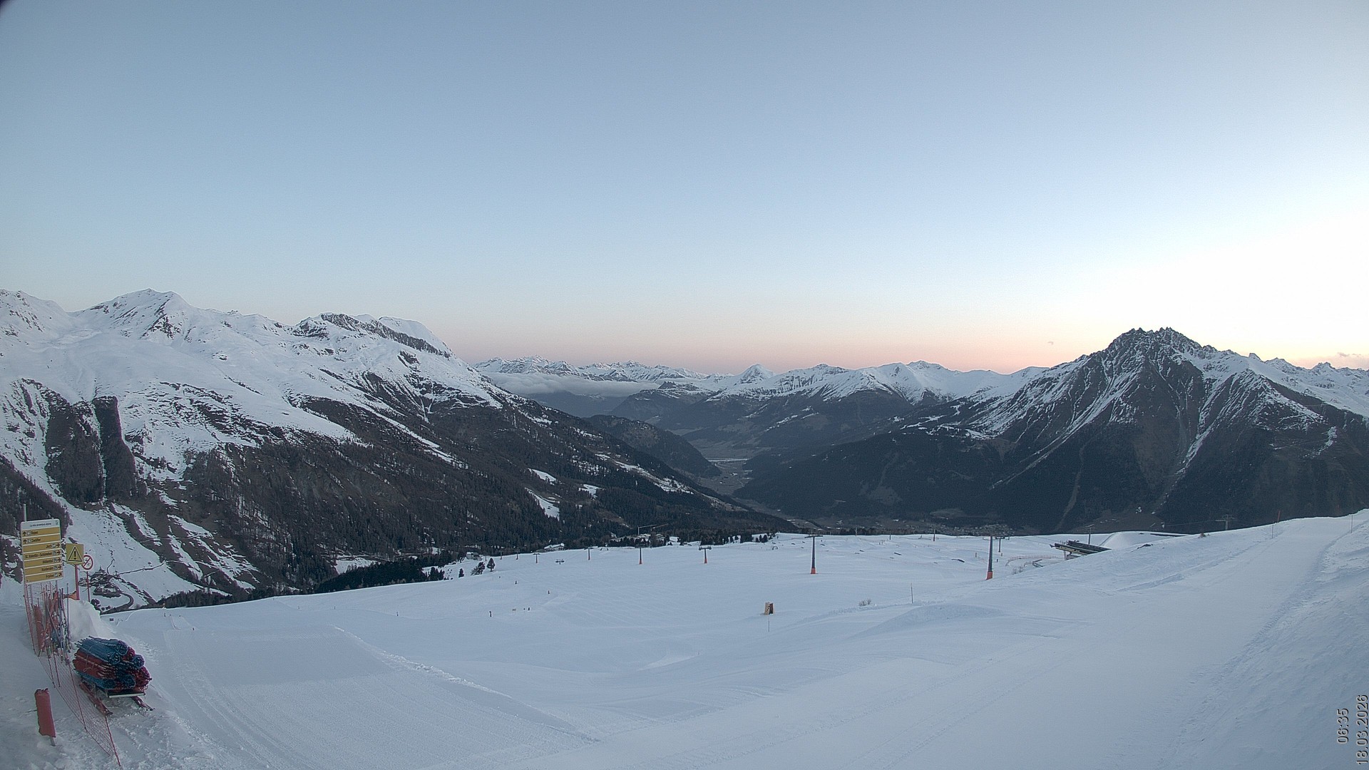 Archiv Foto Webcam Blick vom Rojen - Vinschgau