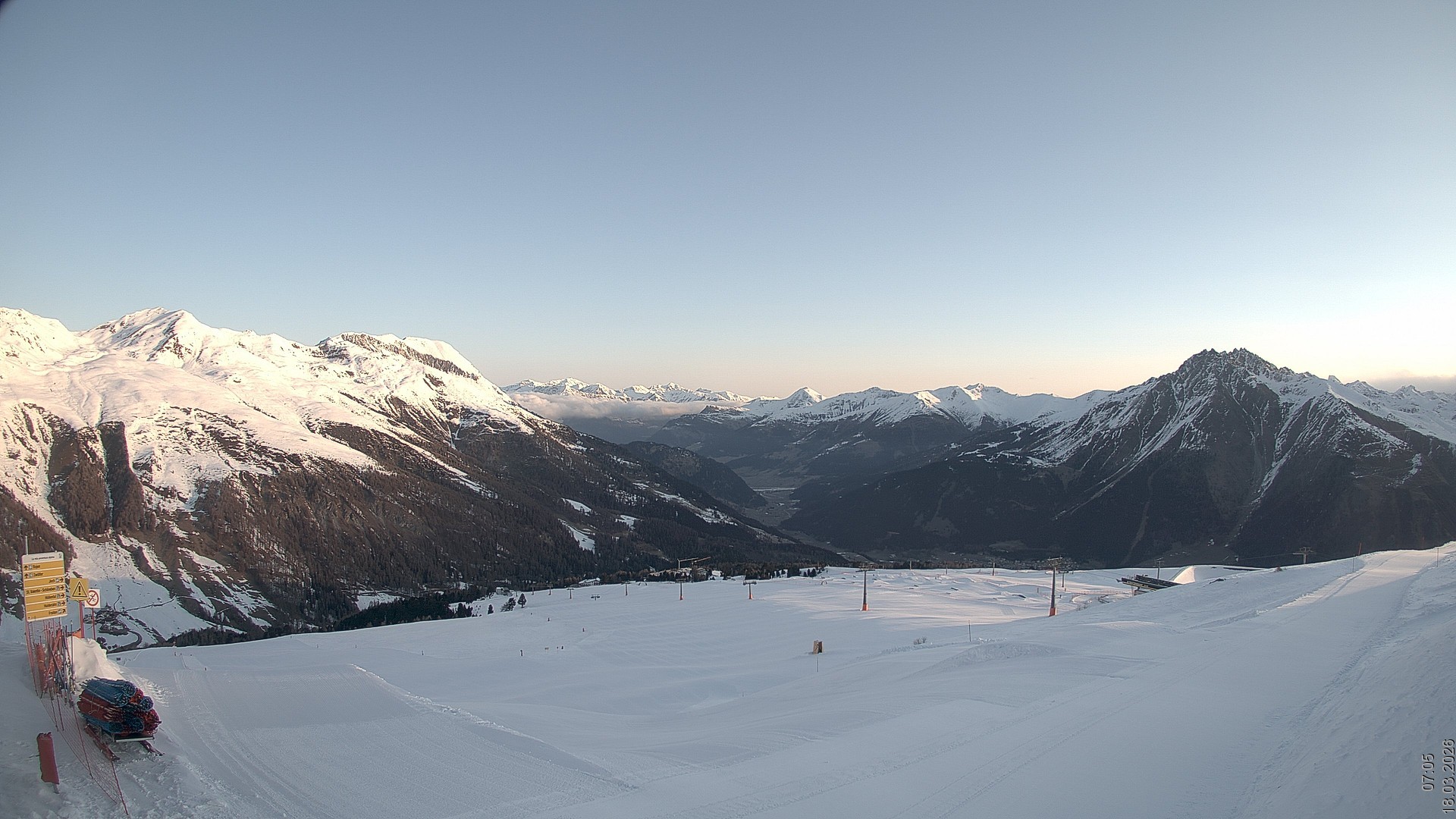 Archived image Webcam View Rojen Mountain, Vinschgau