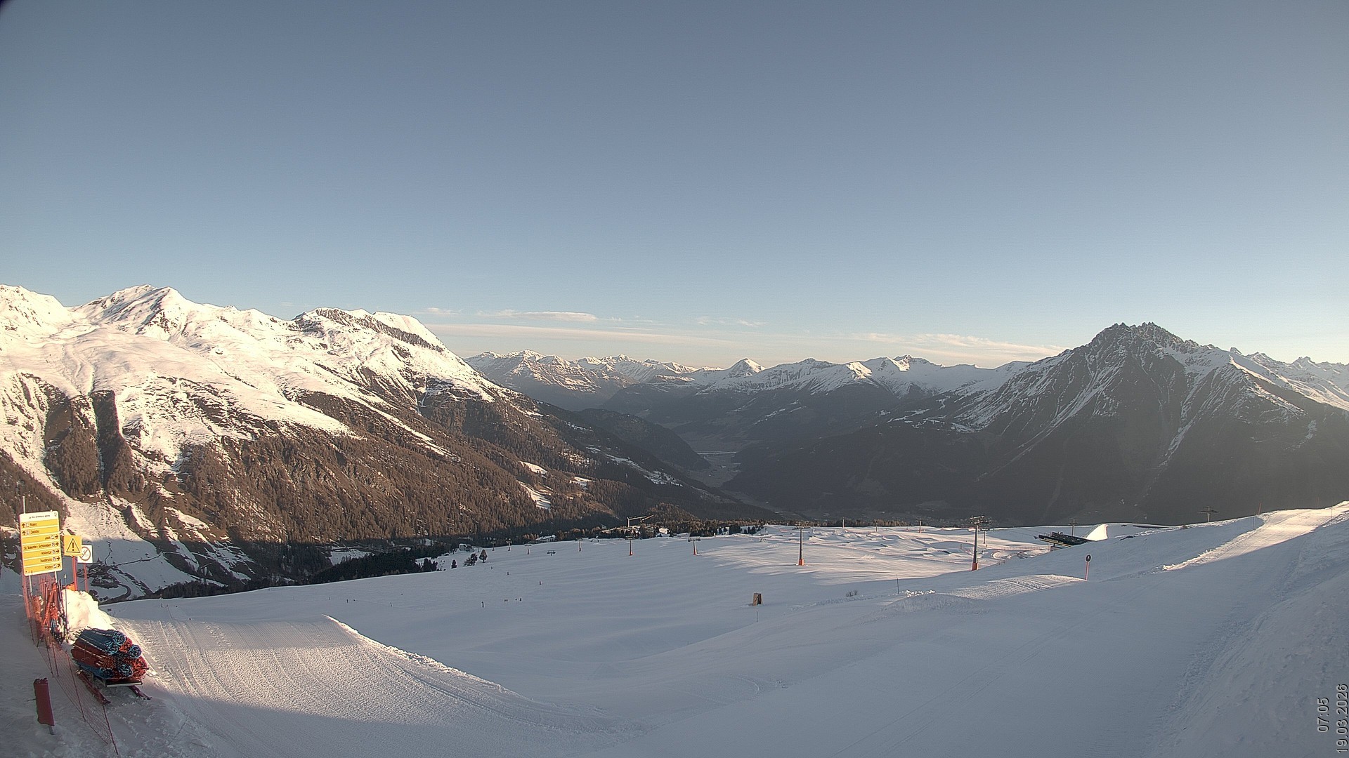 Archiv Foto Webcam Blick vom Rojen - Vinschgau