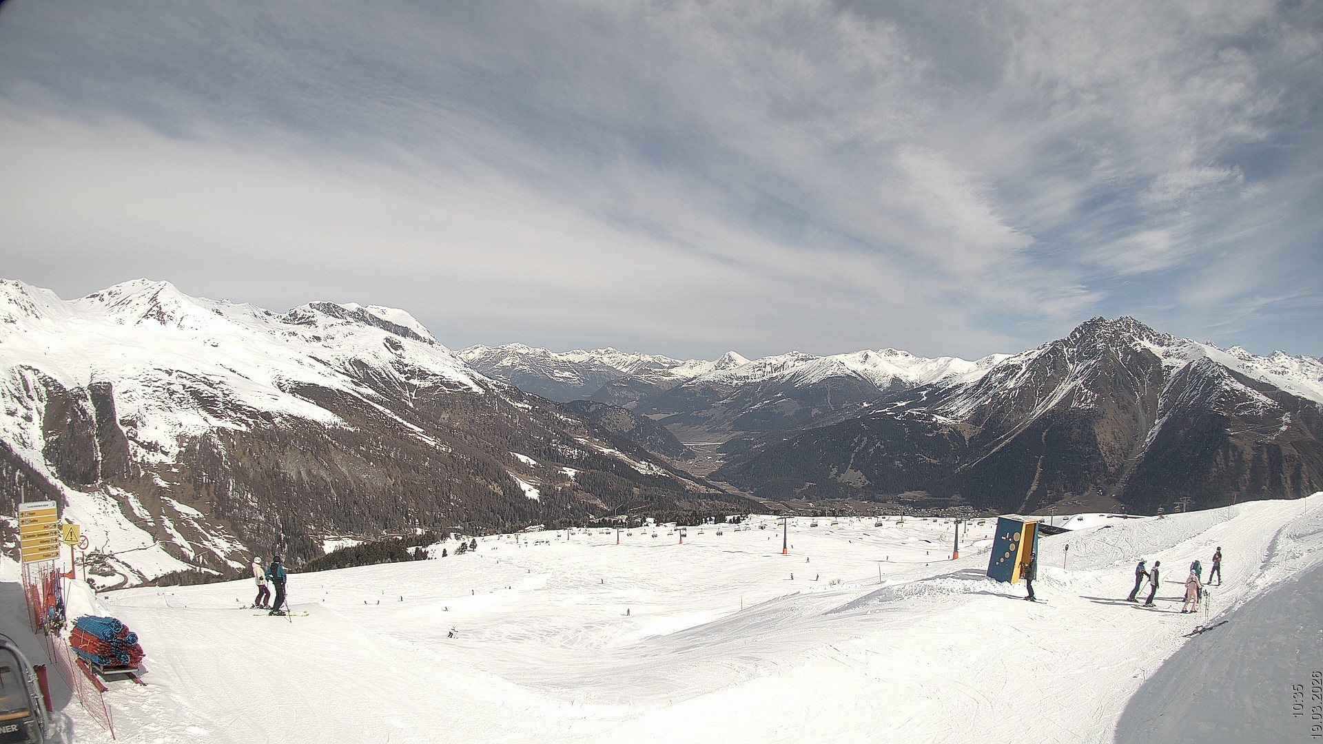 Archiv Foto Webcam Blick vom Rojen - Vinschgau