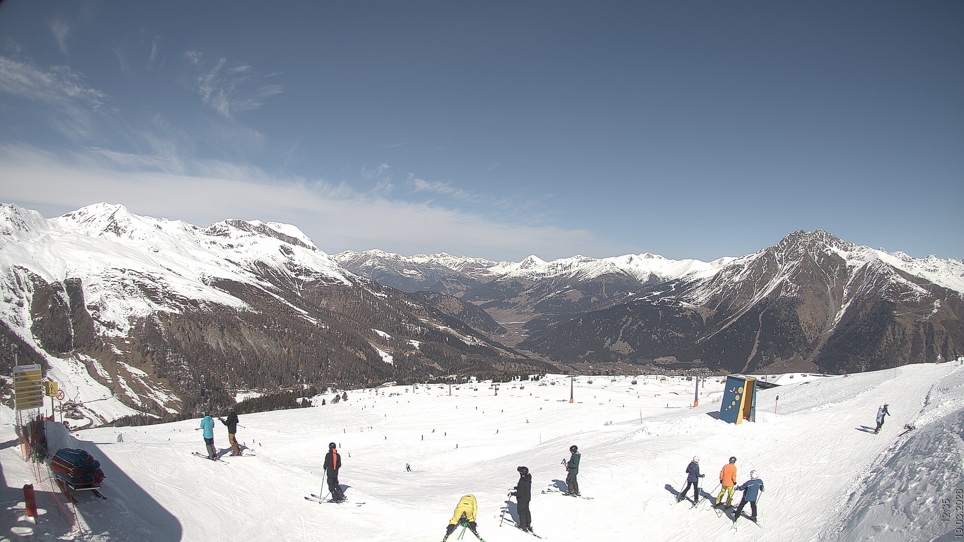 Archiv Foto Webcam Blick vom Rojen - Vinschgau