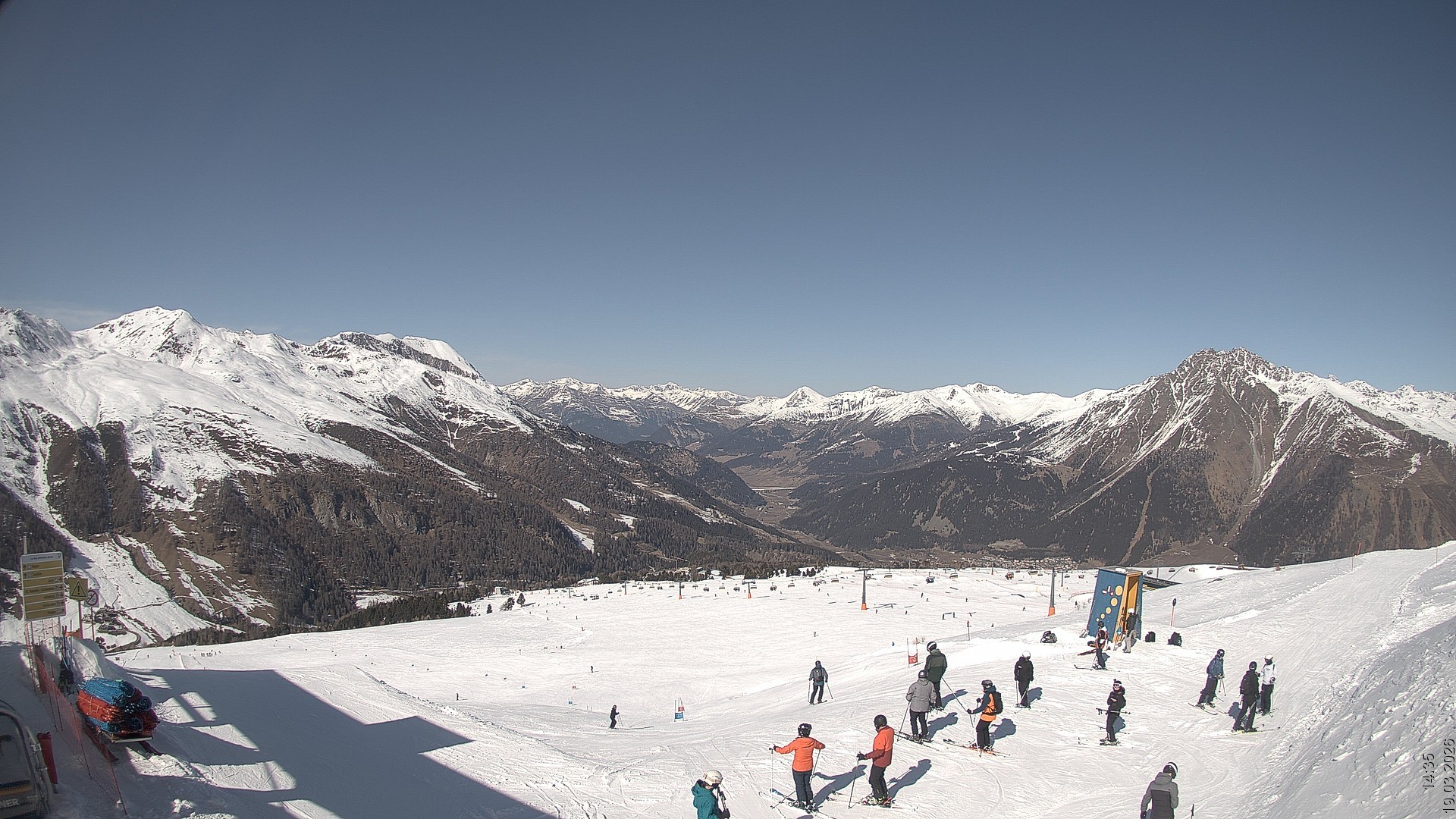 Archiv Foto Webcam Blick vom Rojen - Vinschgau