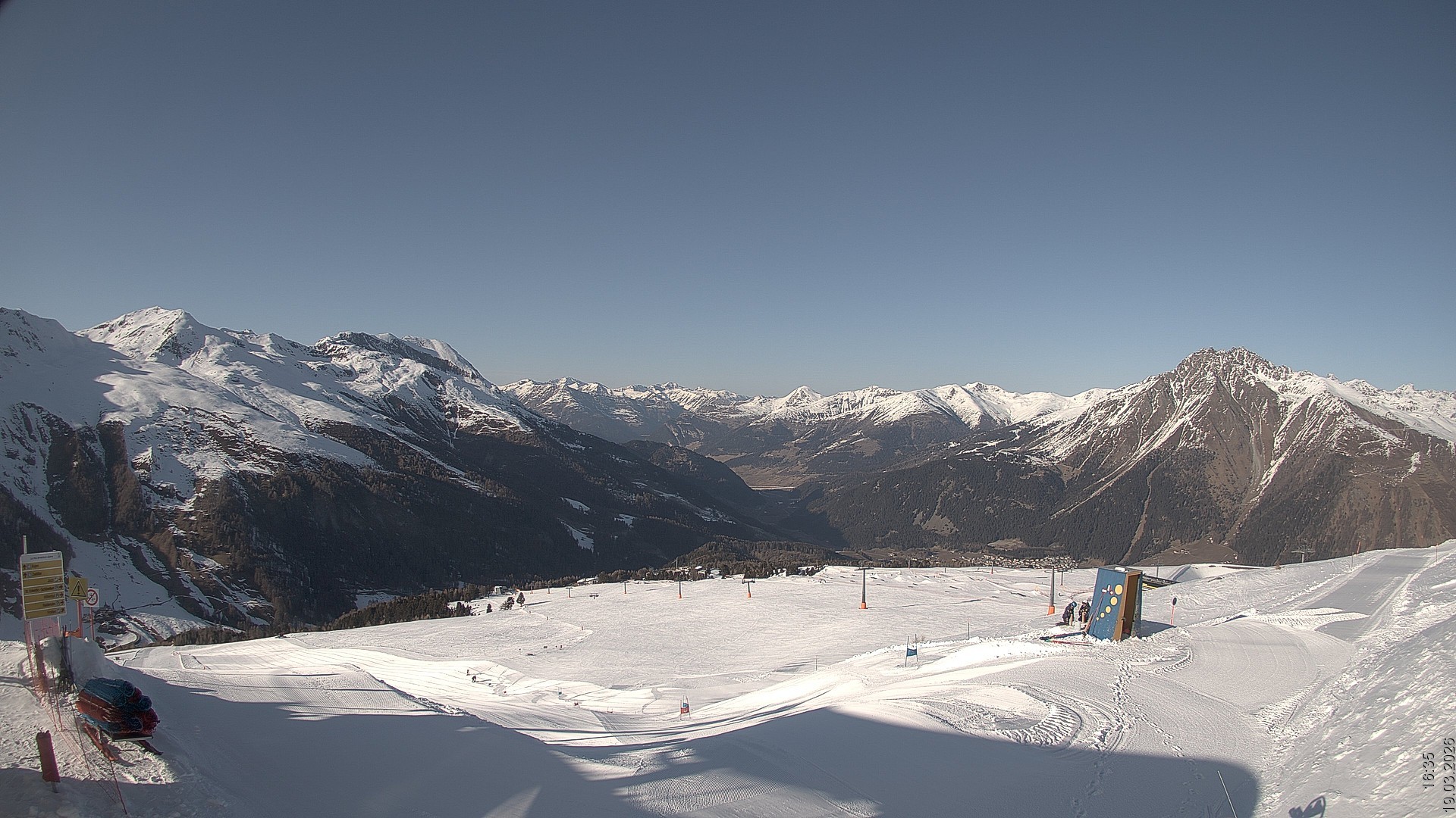 Archiv Foto Webcam Blick vom Rojen - Vinschgau