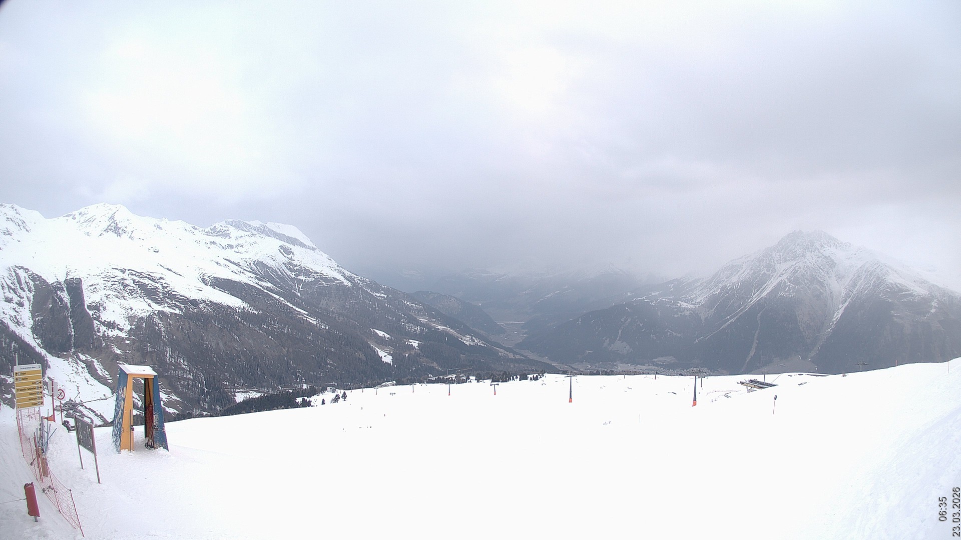 Archiv Foto Webcam Blick vom Rojen - Vinschgau