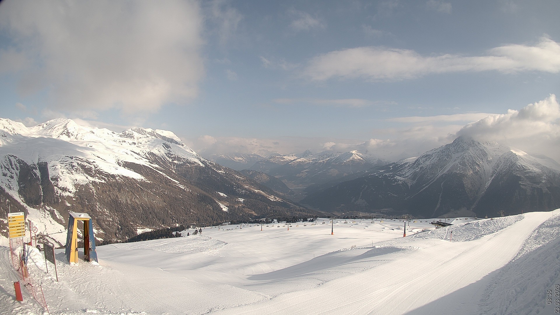 Archiv Foto Webcam Blick vom Rojen - Vinschgau