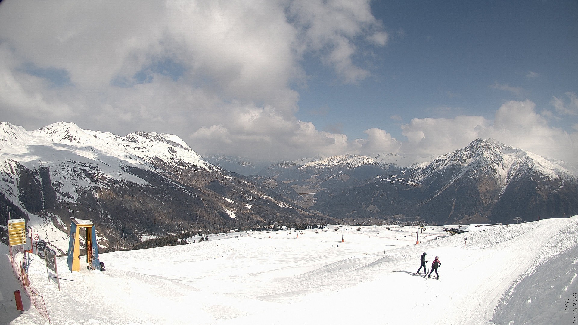 Archiv Foto Webcam Blick vom Rojen - Vinschgau