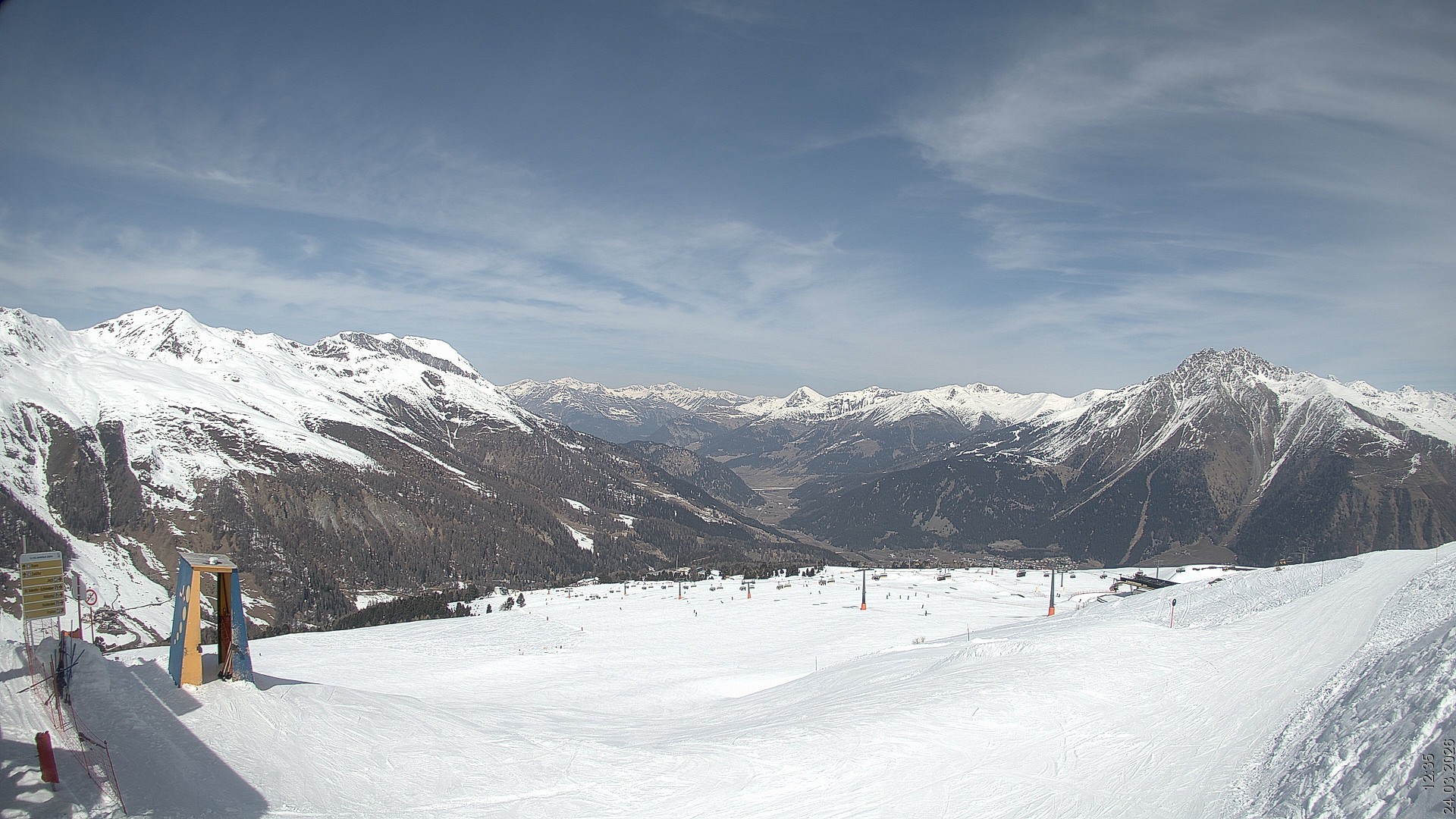 Archiv Foto Webcam Blick vom Rojen - Vinschgau