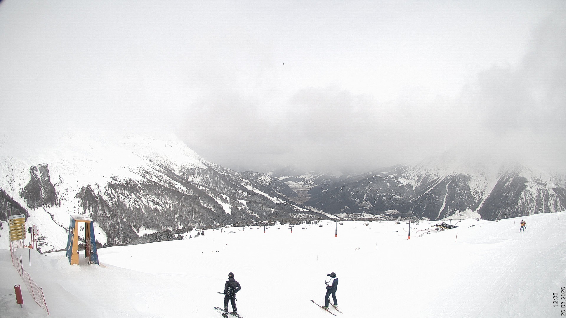 Archiv Foto Webcam Blick vom Rojen - Vinschgau