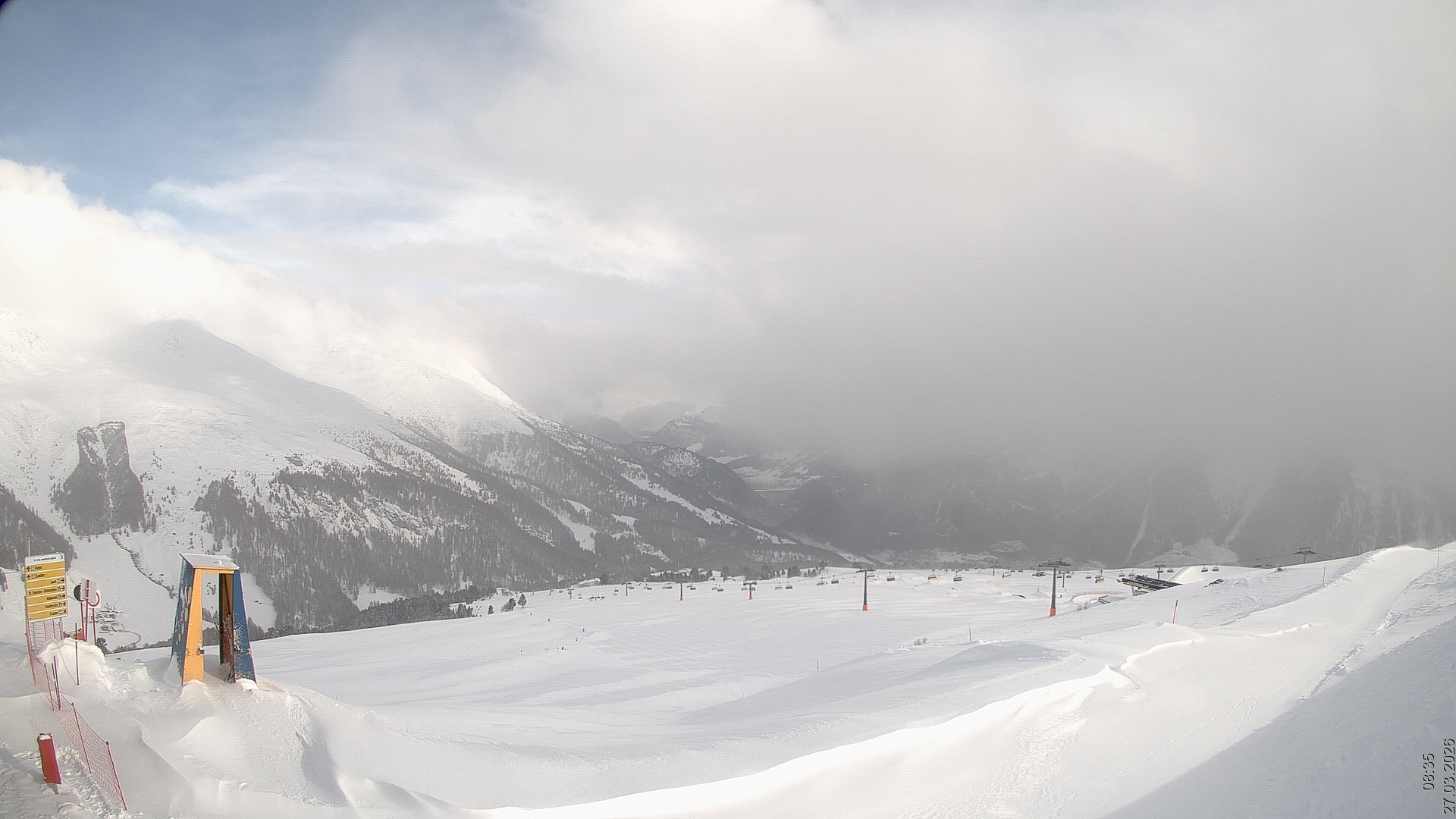 Archived image Webcam View Rojen Mountain, Vinschgau