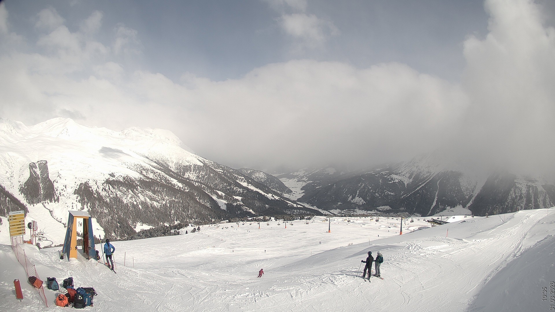 Archiv Foto Webcam Blick vom Rojen - Vinschgau