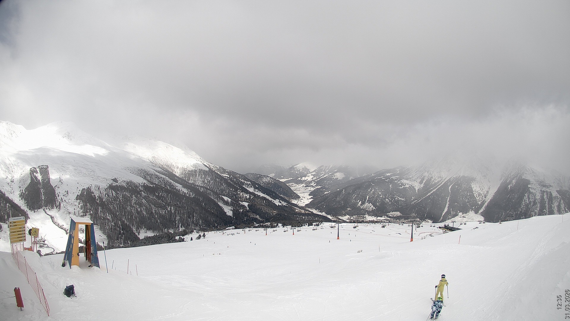 Archiv Foto Webcam Blick vom Rojen - Vinschgau