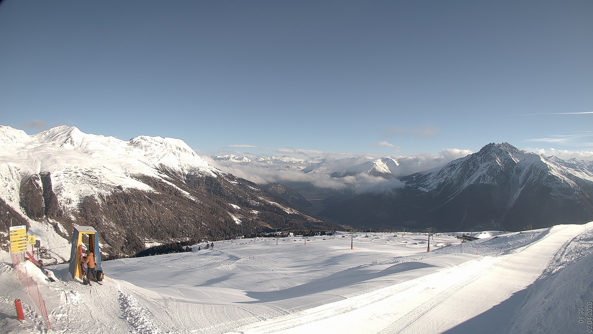 Archiv Foto Webcam Blick vom Rojen - Vinschgau
