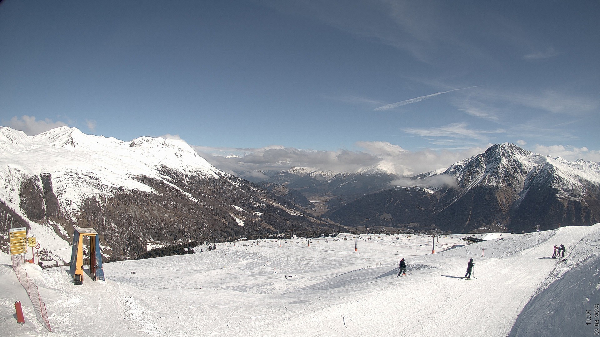 Archiv Foto Webcam Blick vom Rojen - Vinschgau