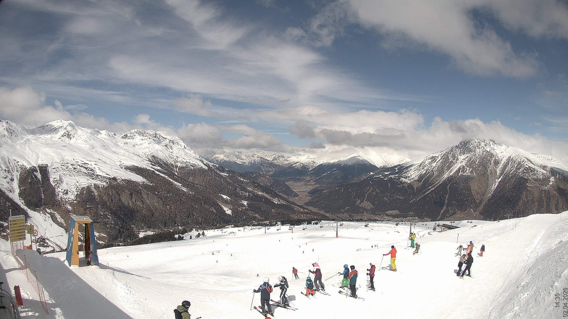 Archiv Foto Webcam Blick vom Rojen - Vinschgau