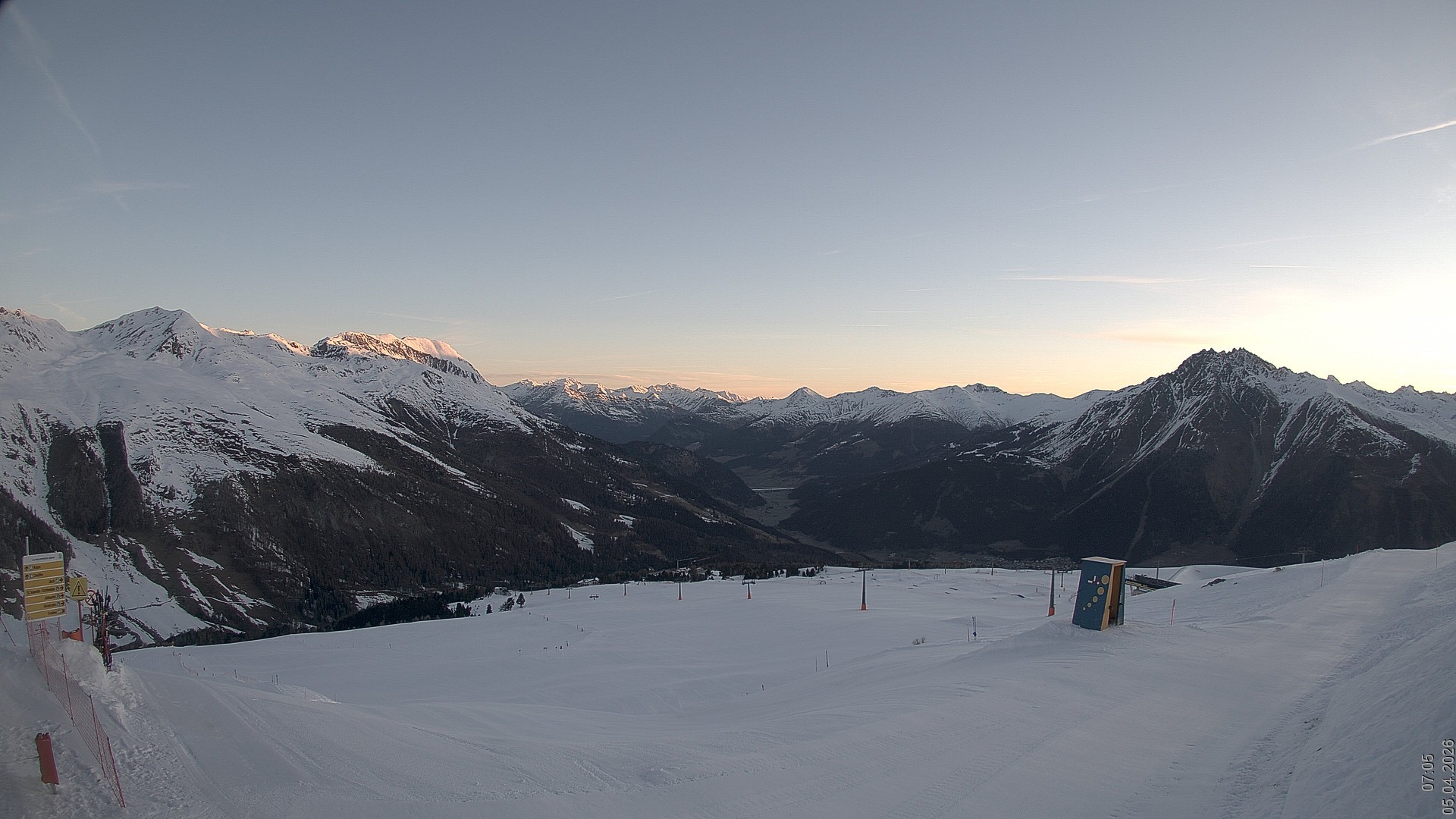 Archiv Foto Webcam Blick vom Rojen - Vinschgau