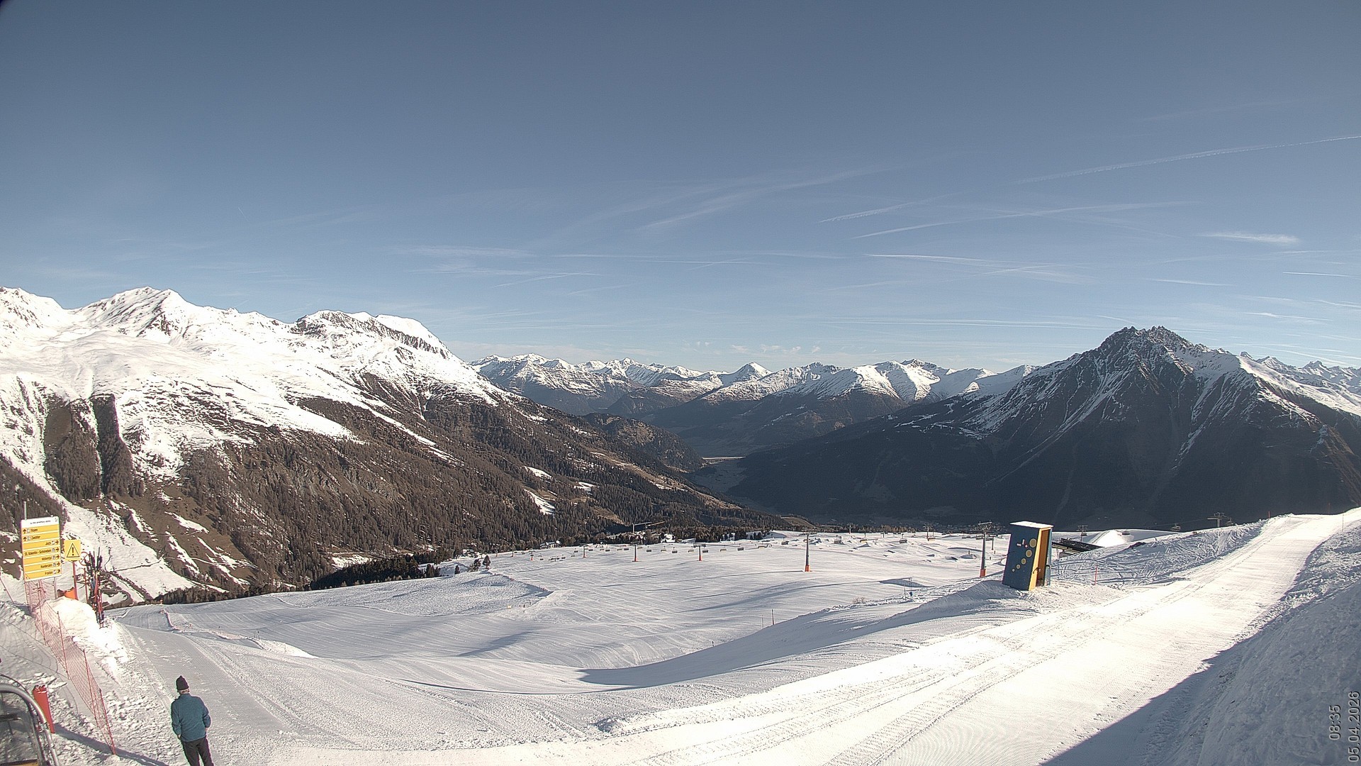 Archiv Foto Webcam Blick vom Rojen - Vinschgau