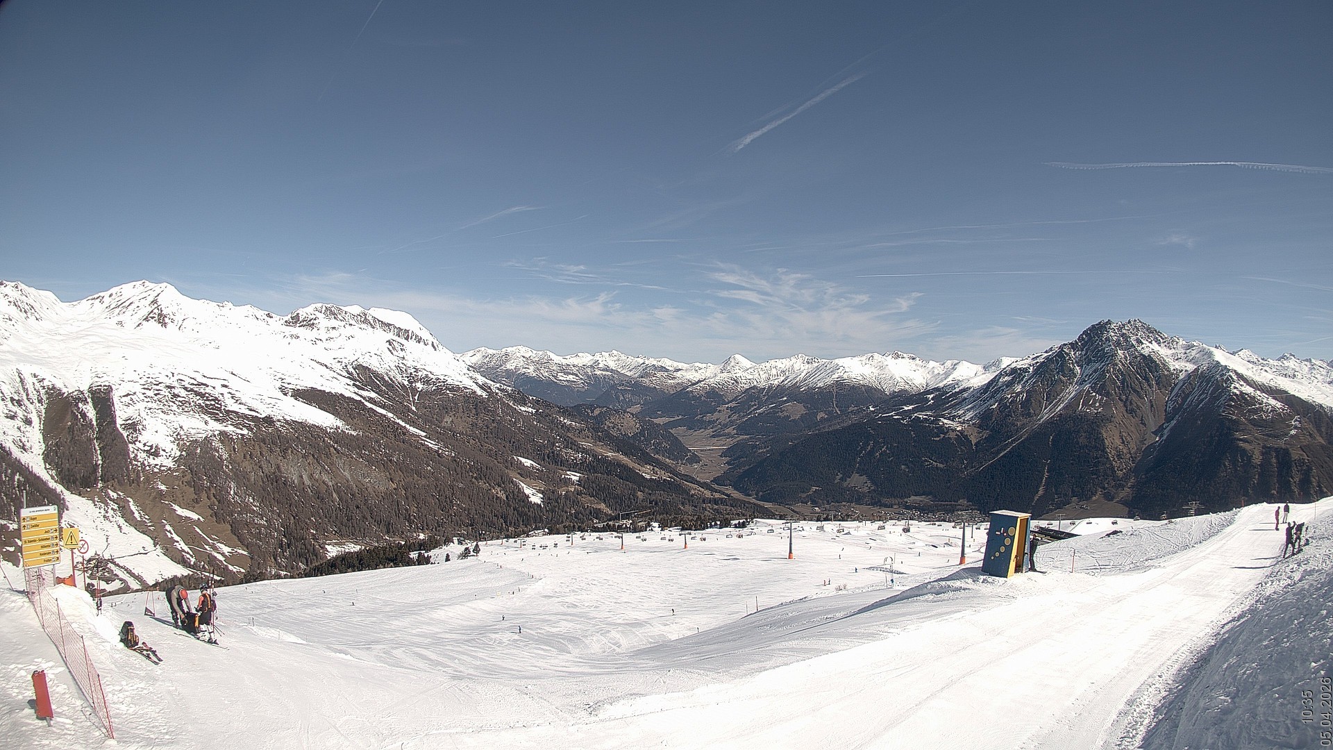 Archiv Foto Webcam Blick vom Rojen - Vinschgau