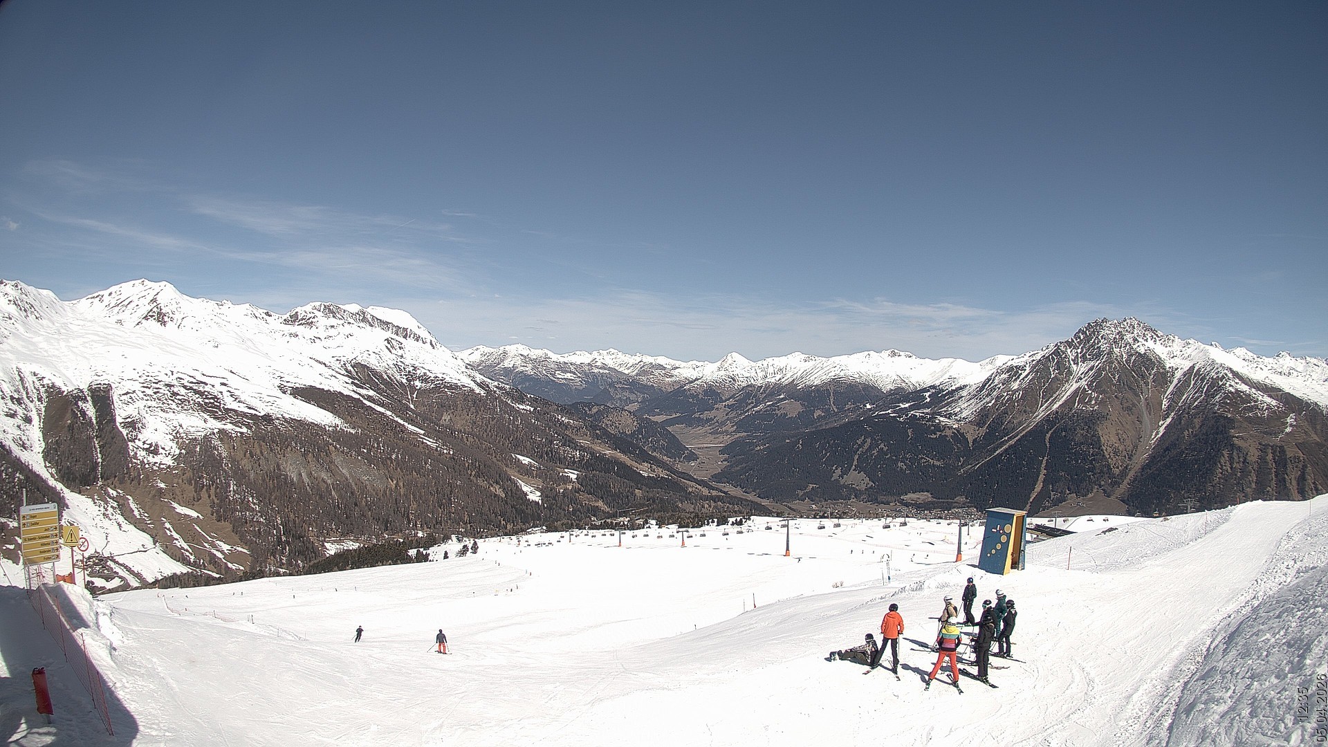 Archiv Foto Webcam Blick vom Rojen - Vinschgau