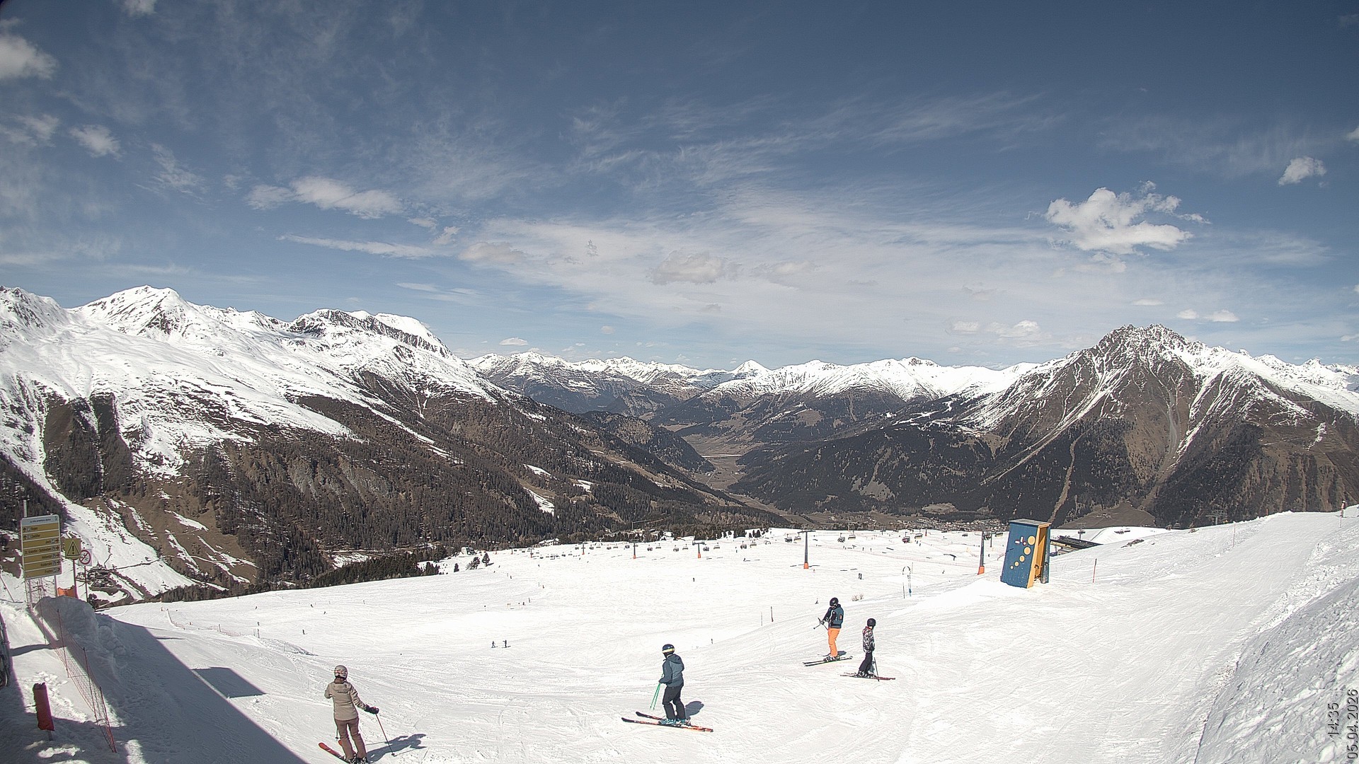 Archiv Foto Webcam Blick vom Rojen - Vinschgau