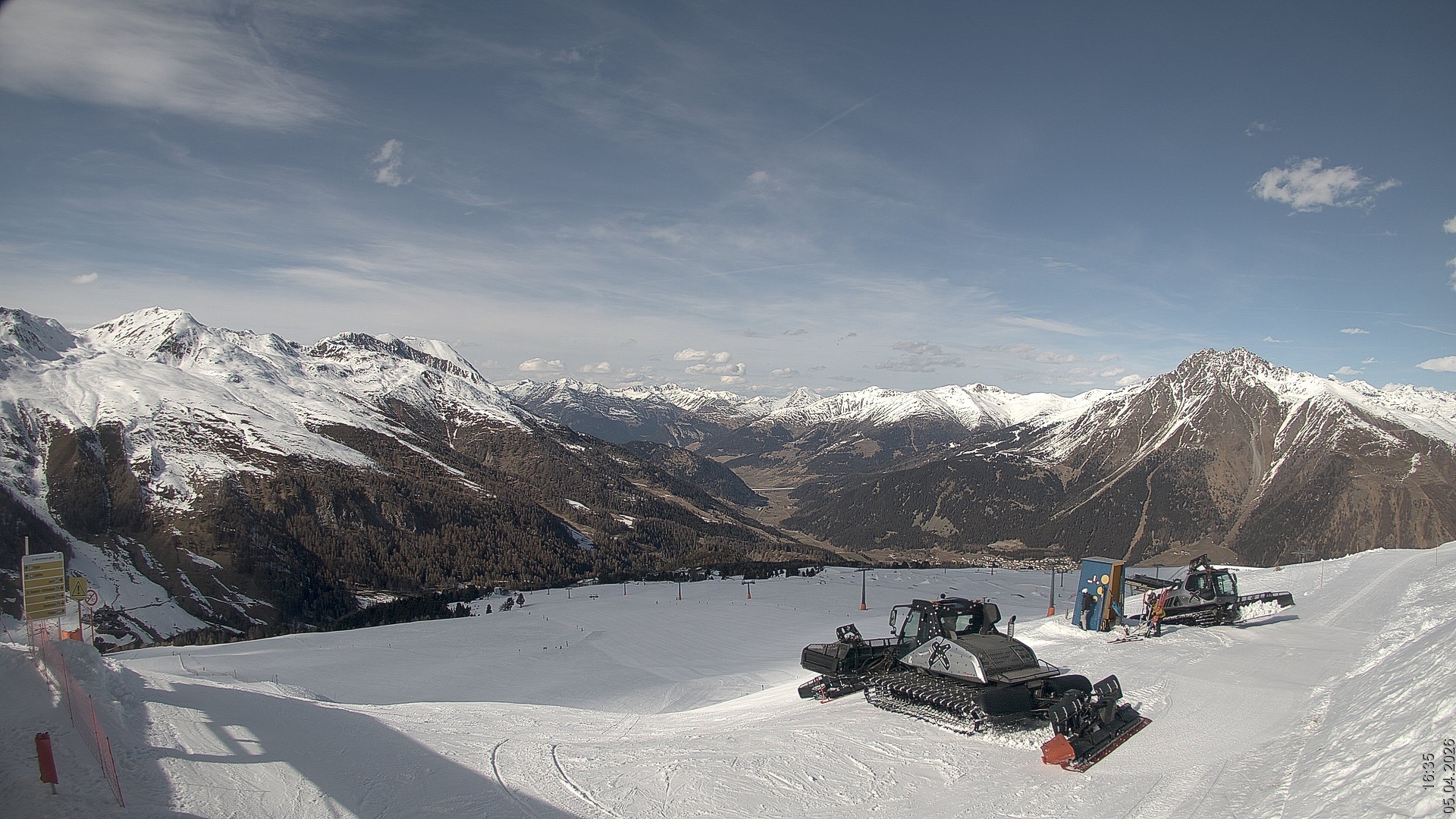 Archived image Webcam View Rojen Mountain, Vinschgau