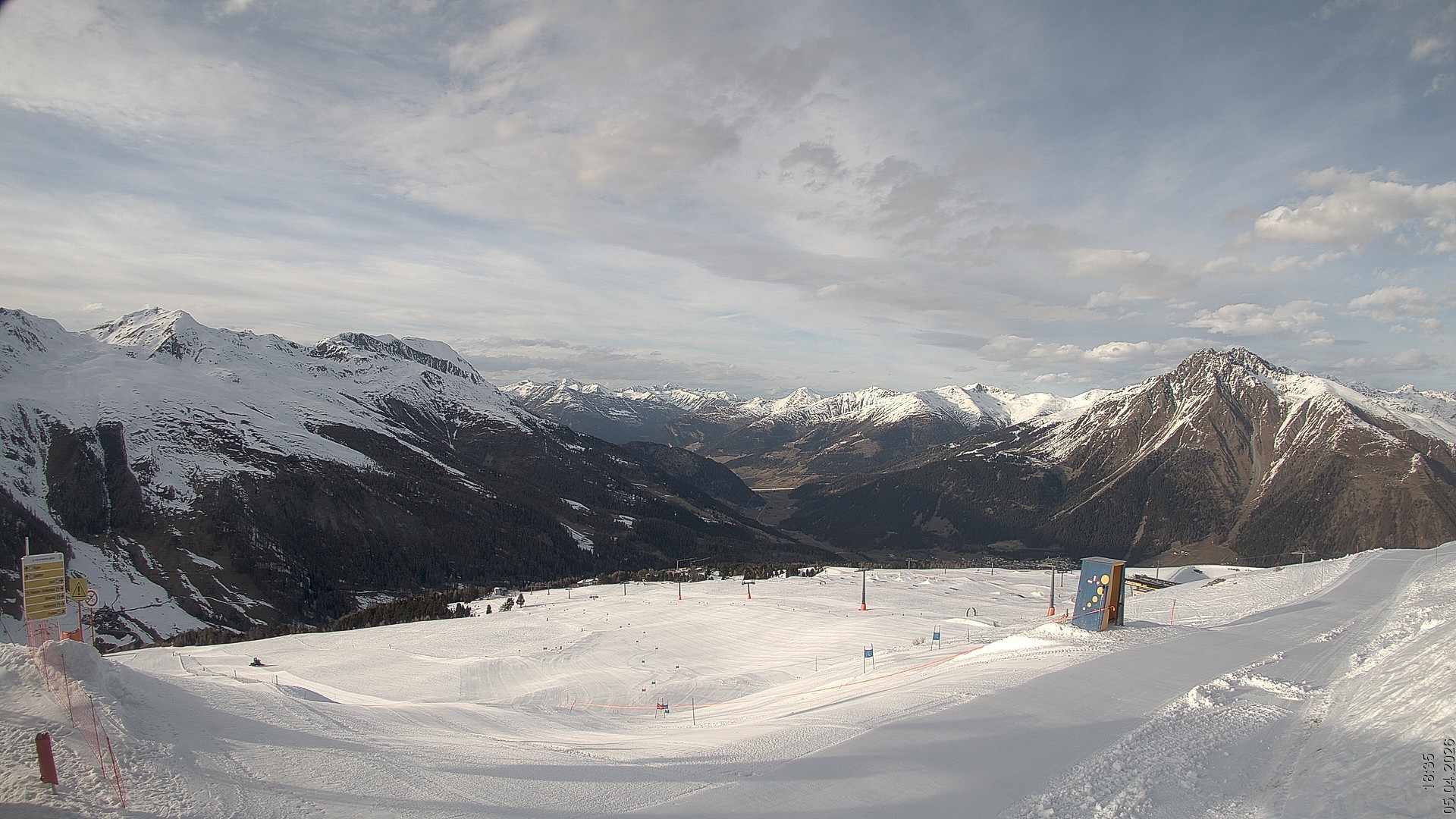 Archiv Foto Webcam Blick vom Rojen - Vinschgau