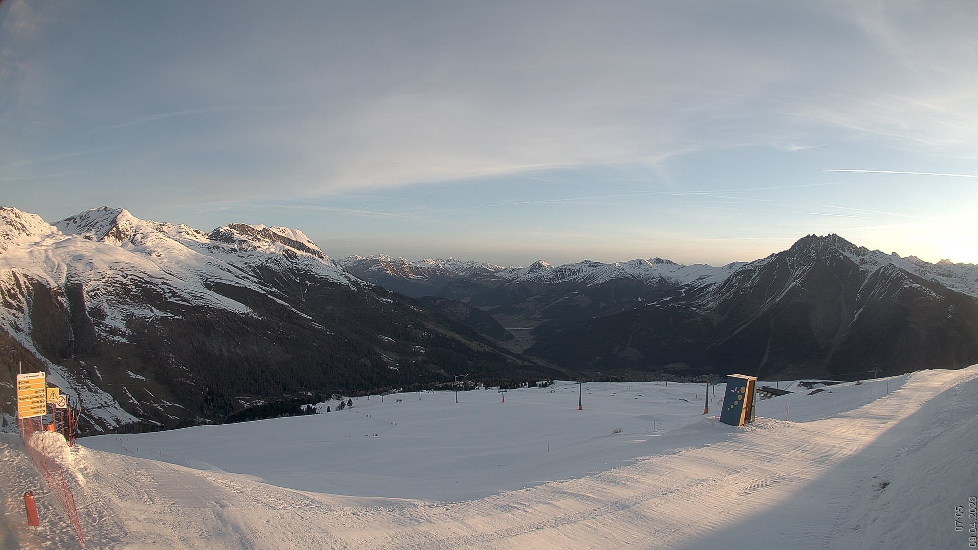 Archiv Foto Webcam Blick vom Rojen - Vinschgau