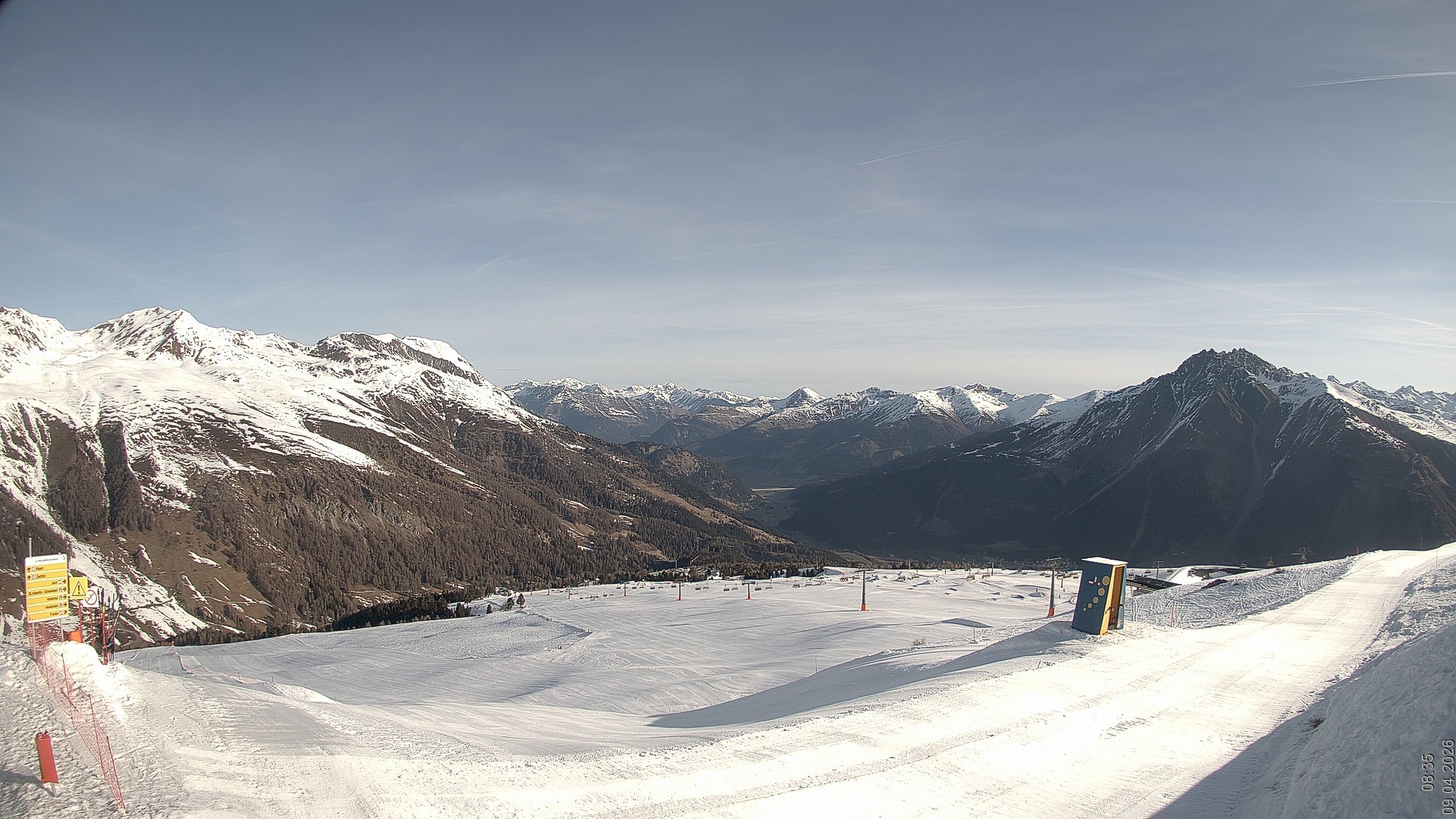 Archiv Foto Webcam Blick vom Rojen - Vinschgau