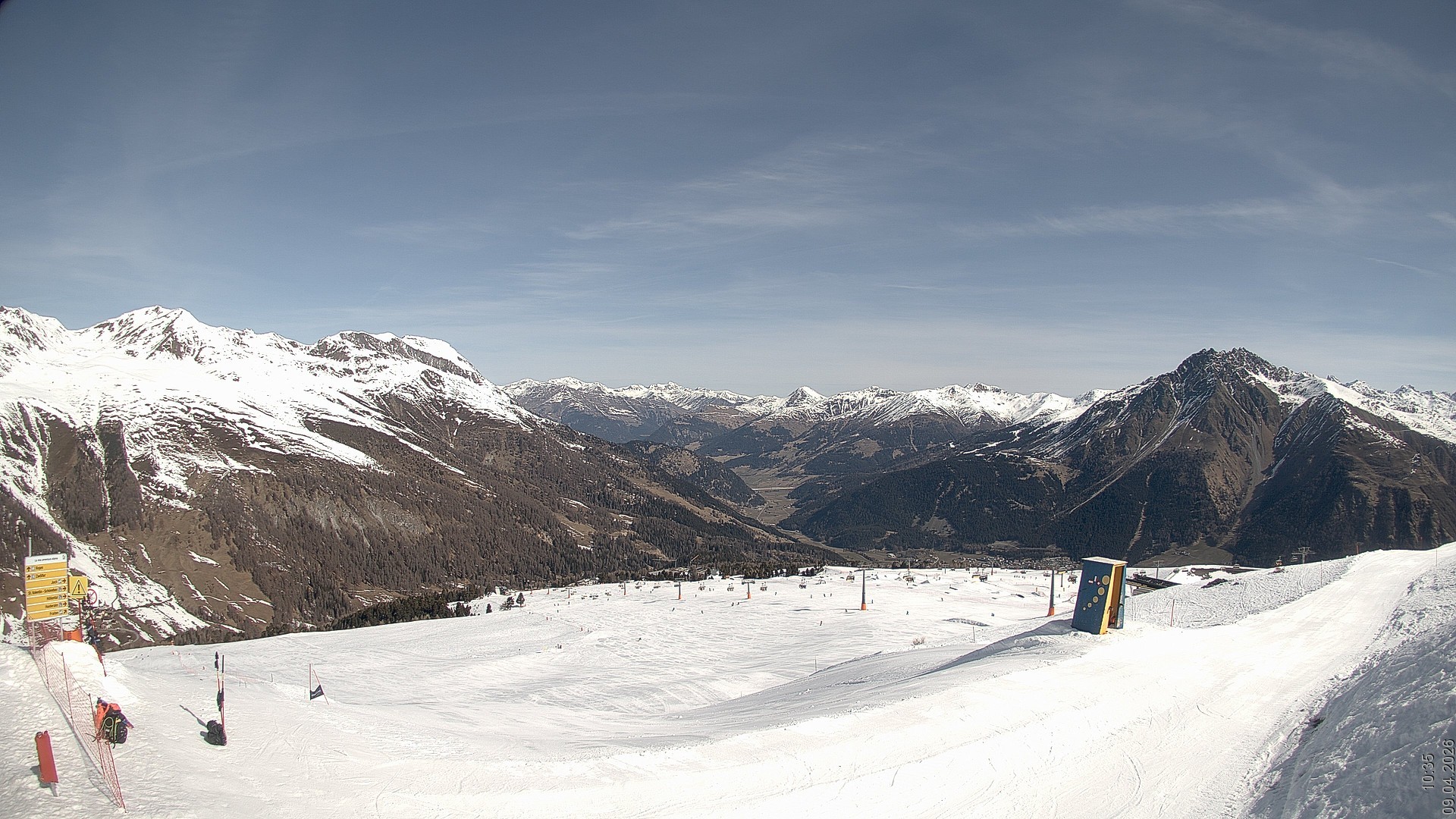 Archiv Foto Webcam Blick vom Rojen - Vinschgau