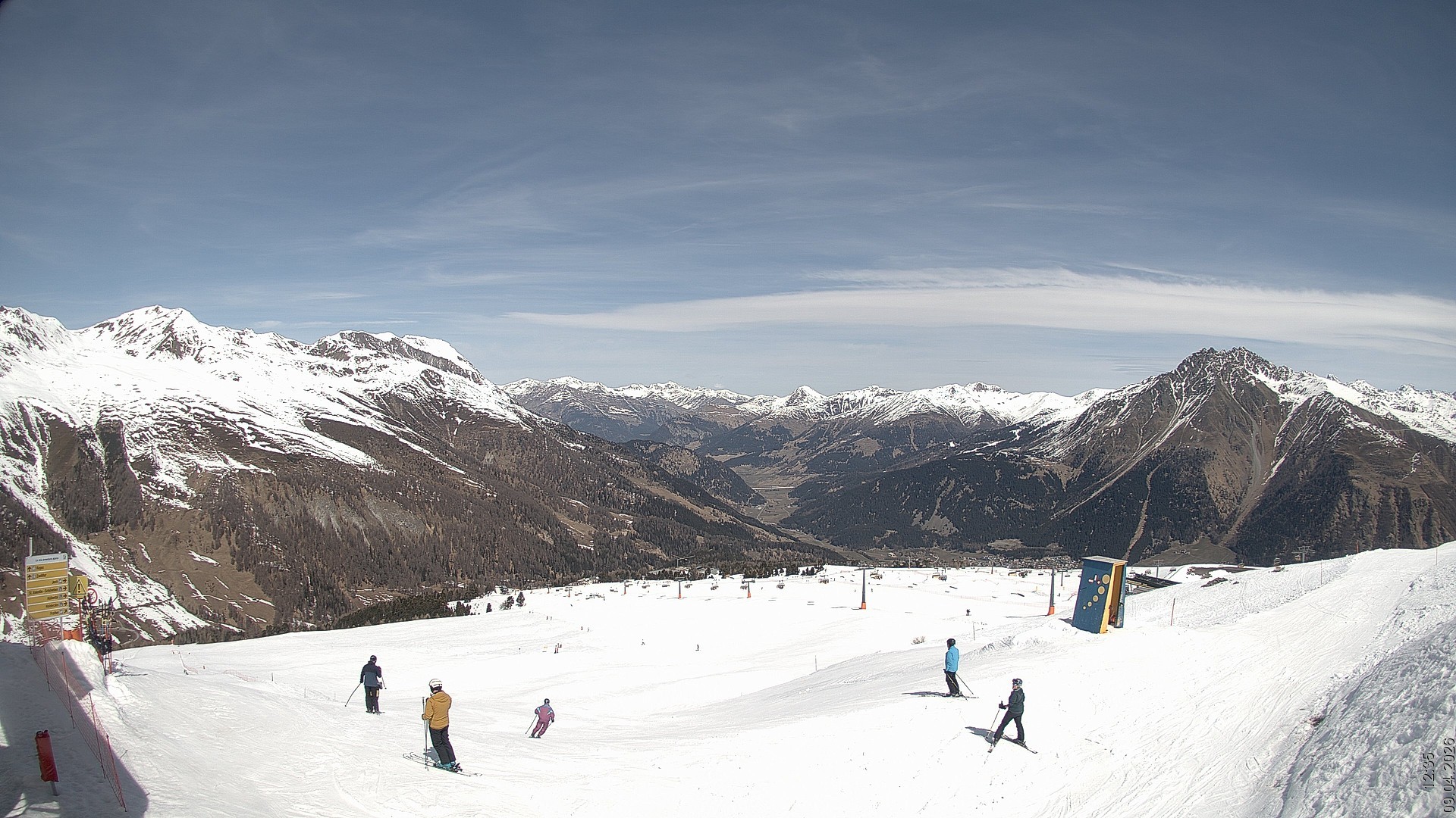 Archiv Foto Webcam Blick vom Rojen - Vinschgau