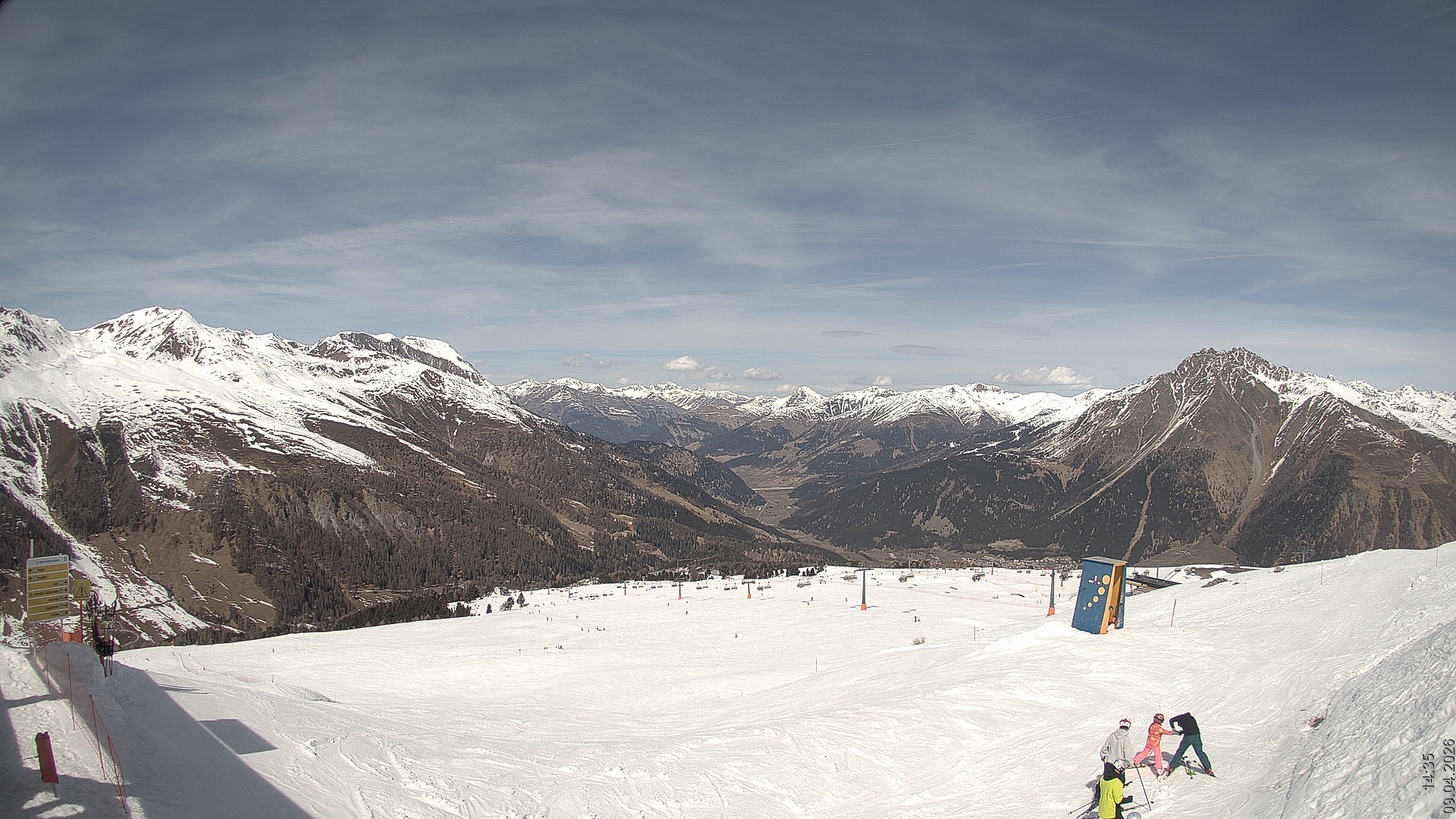 Archiv Foto Webcam Blick vom Rojen - Vinschgau