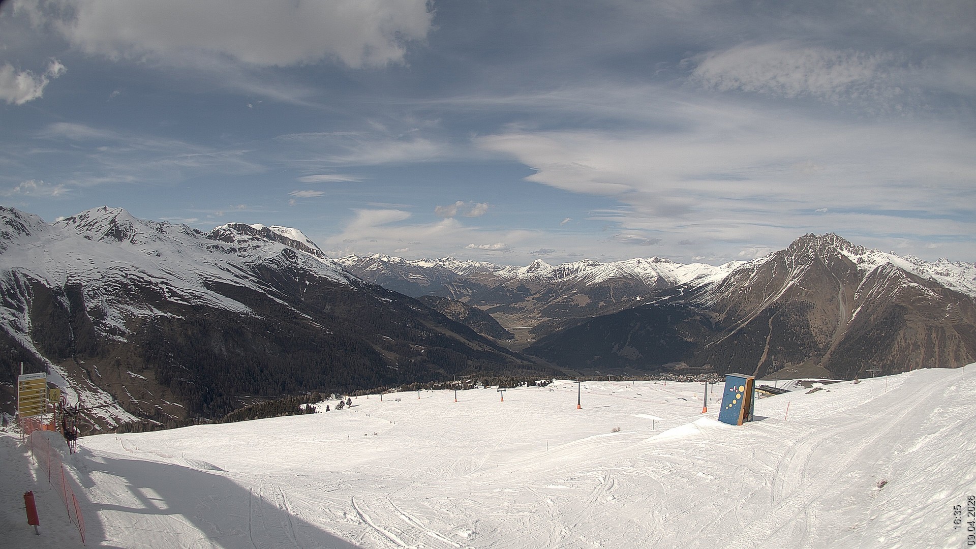 Archiv Foto Webcam Blick vom Rojen - Vinschgau