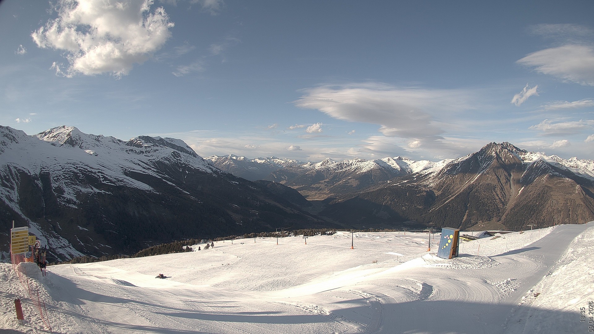 Archiv Foto Webcam Blick vom Rojen - Vinschgau