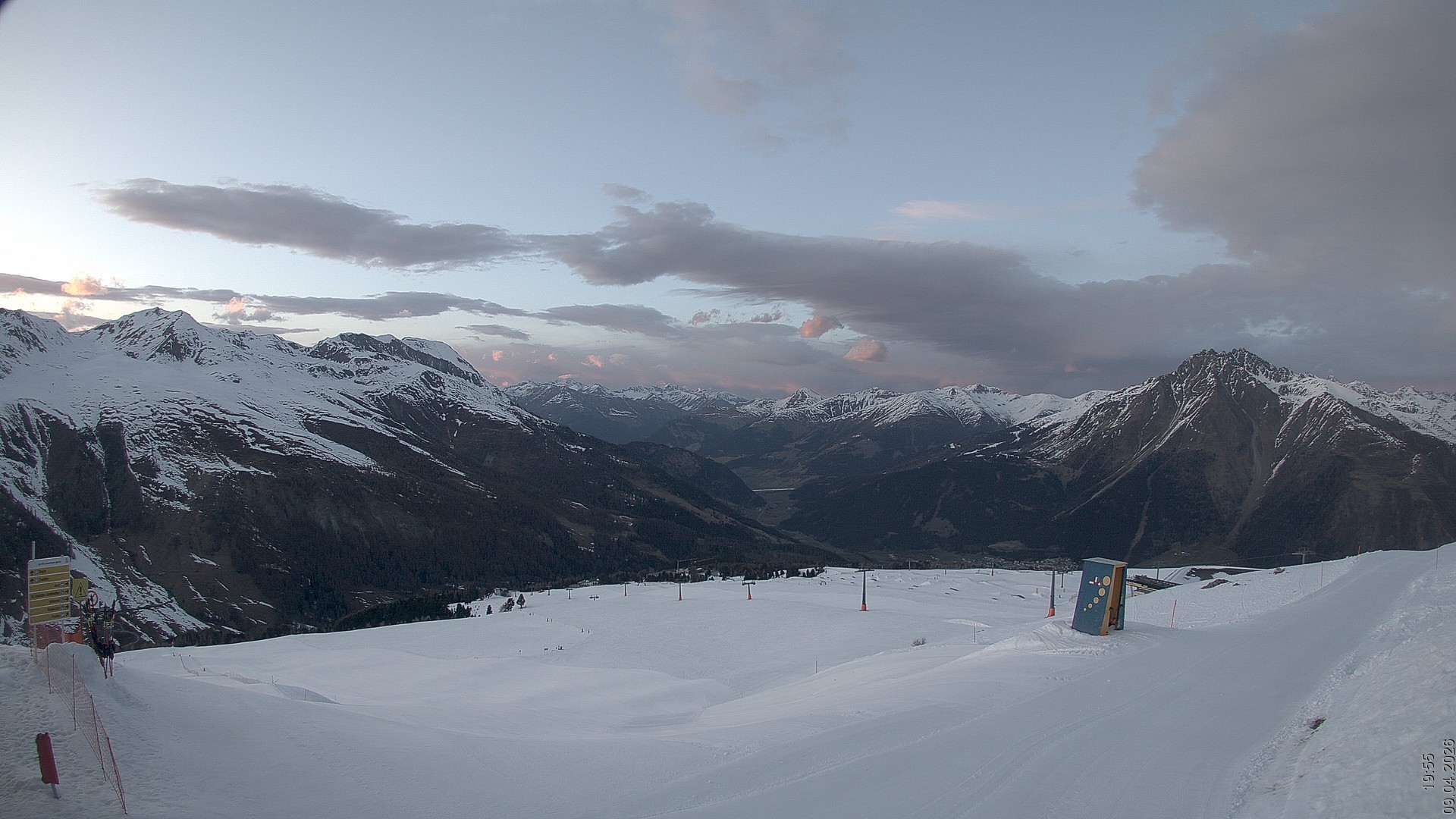 Archiv Foto Webcam Blick vom Rojen - Vinschgau
