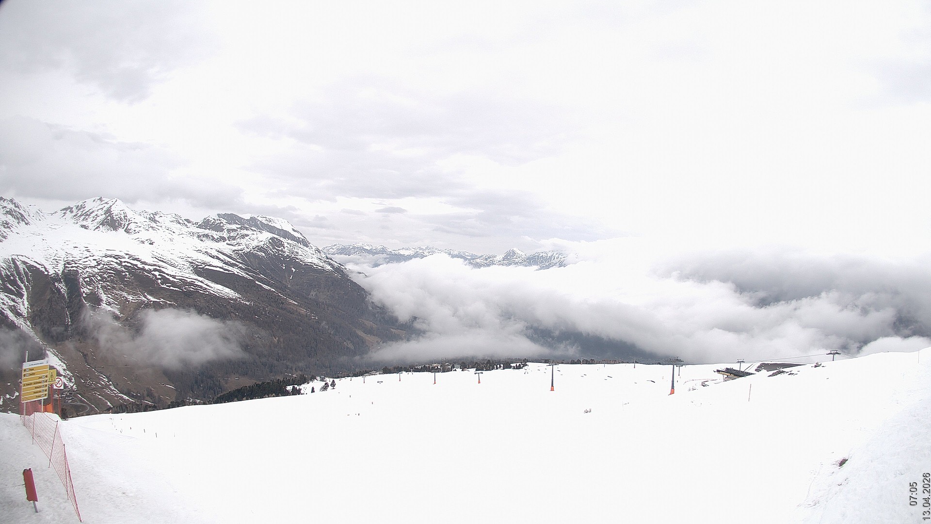 Archived image Webcam View Rojen Mountain, Vinschgau