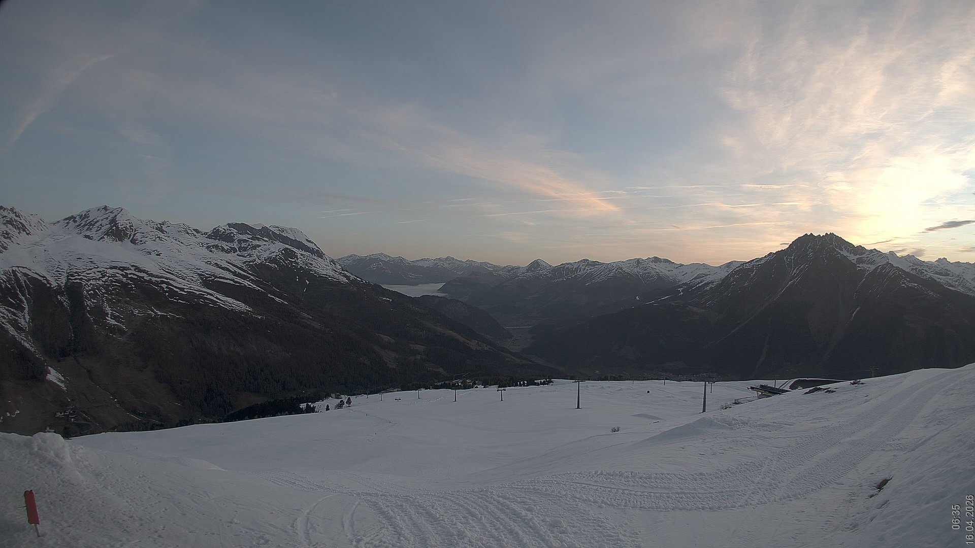Archiv Foto Webcam Blick vom Rojen - Vinschgau