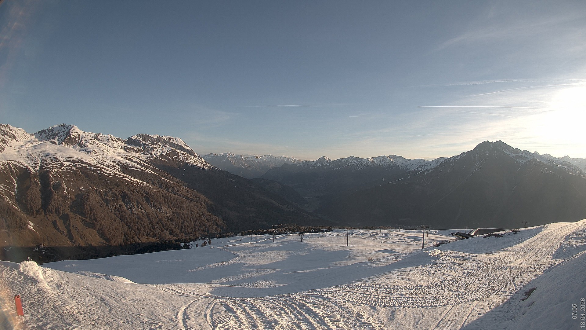 Archived image Webcam View Rojen Mountain, Vinschgau