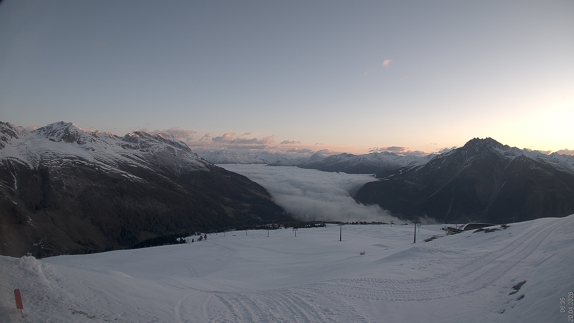 Archived image Webcam View Rojen Mountain, Vinschgau