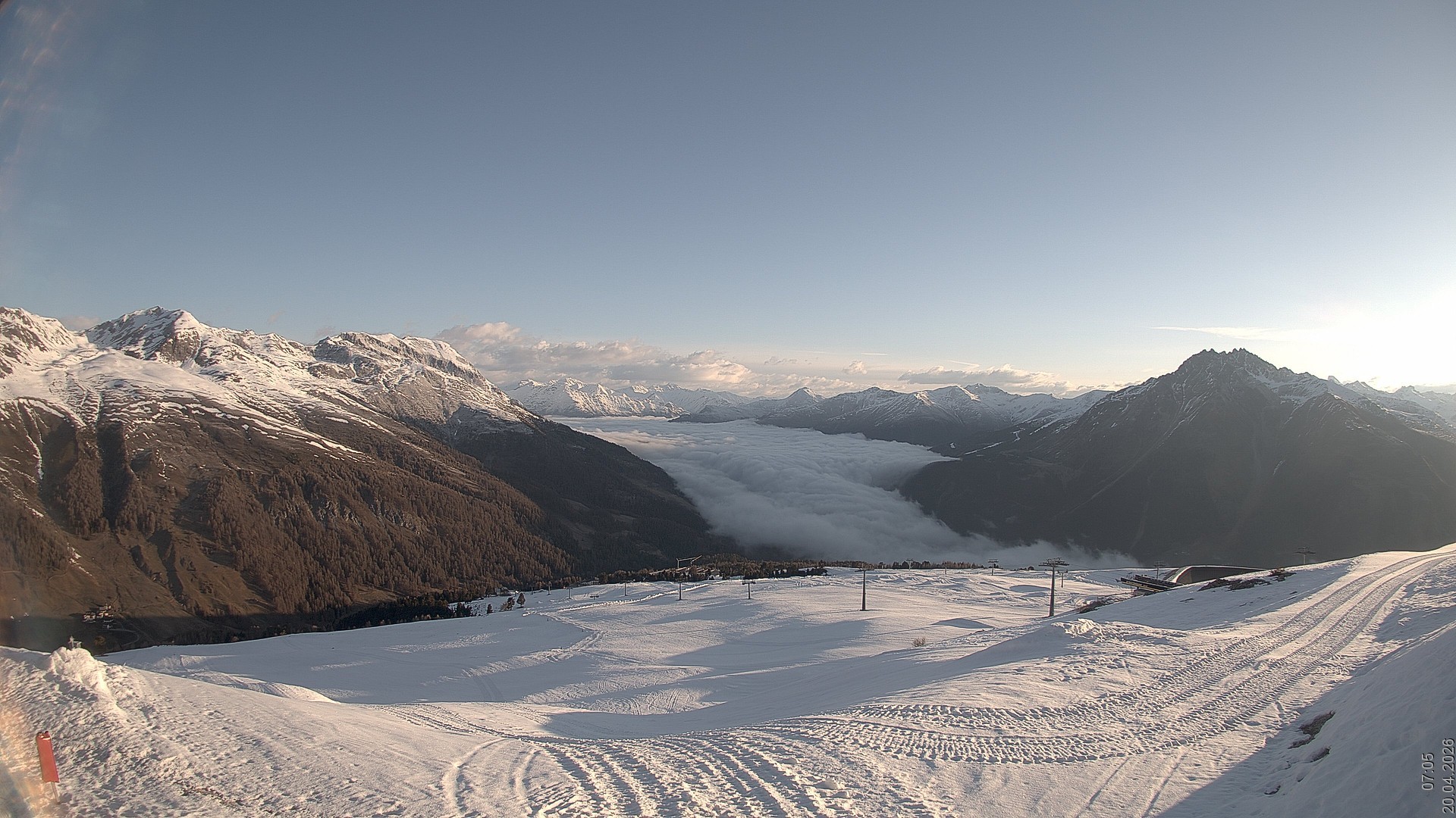 Archived image Webcam View Rojen Mountain, Vinschgau