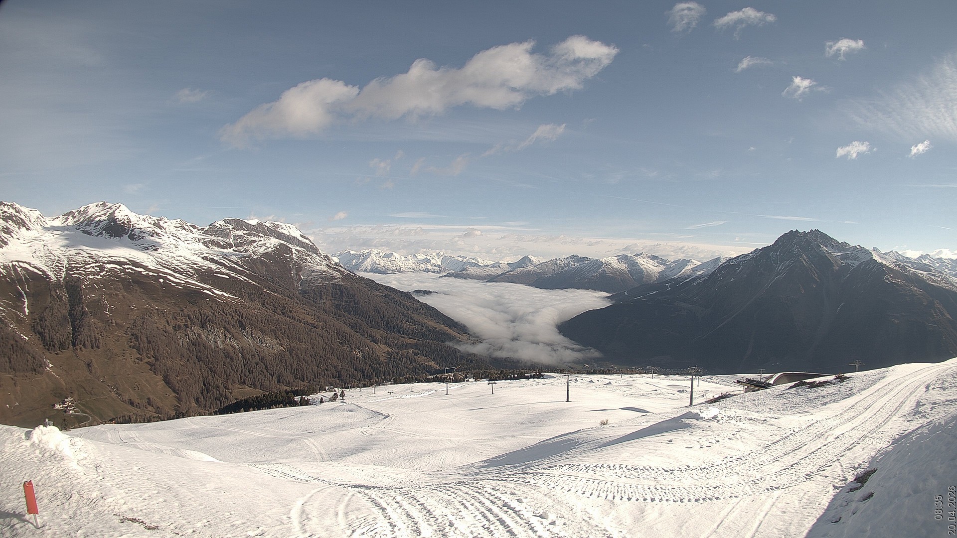 Archived image Webcam View Rojen Mountain, Vinschgau