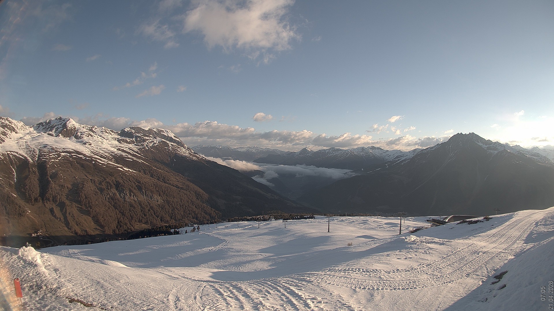 Archived image Webcam View Rojen Mountain, Vinschgau