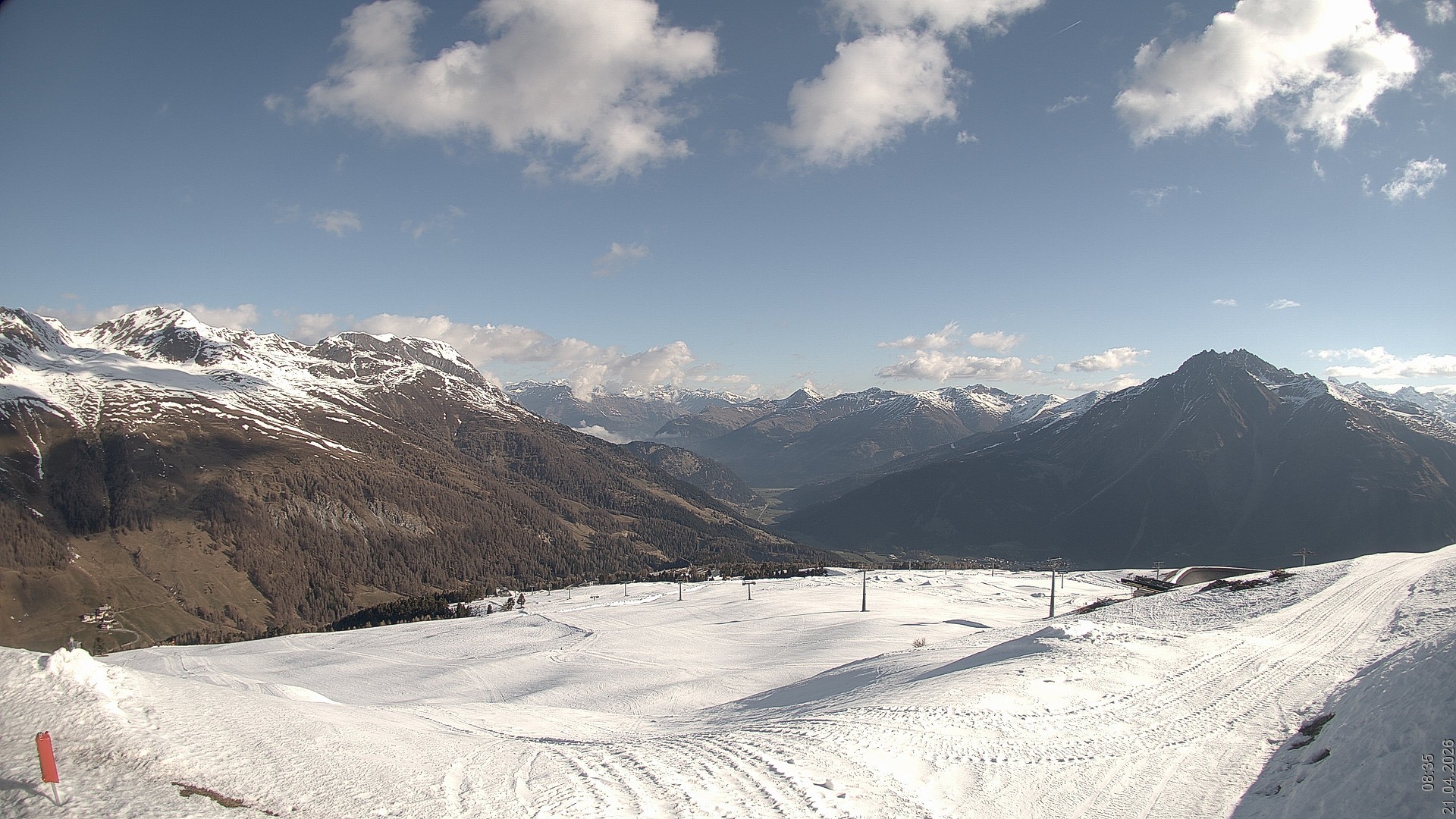 Archived image Webcam View Rojen Mountain, Vinschgau
