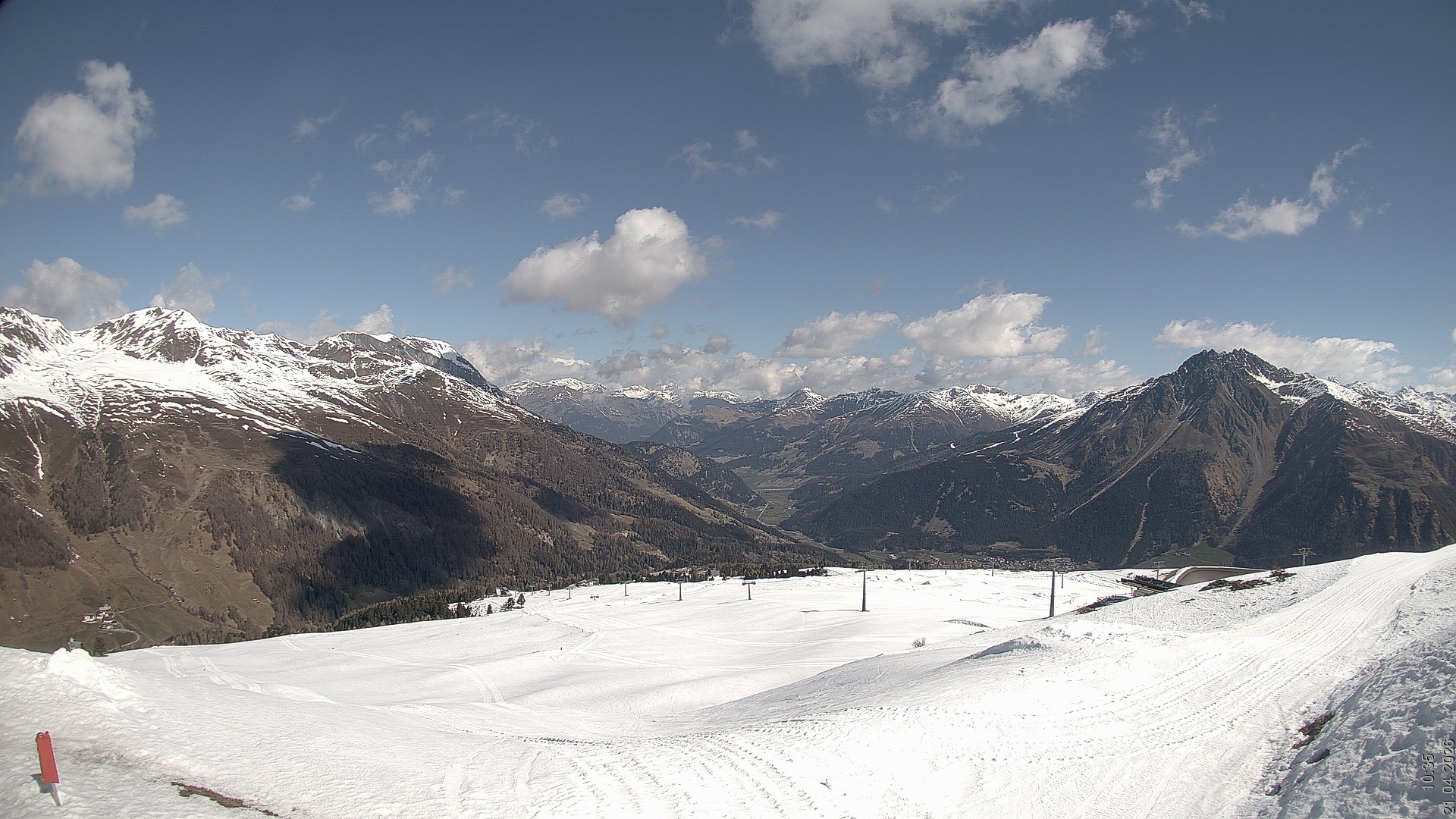 Archiv Foto Webcam Blick vom Rojen - Vinschgau