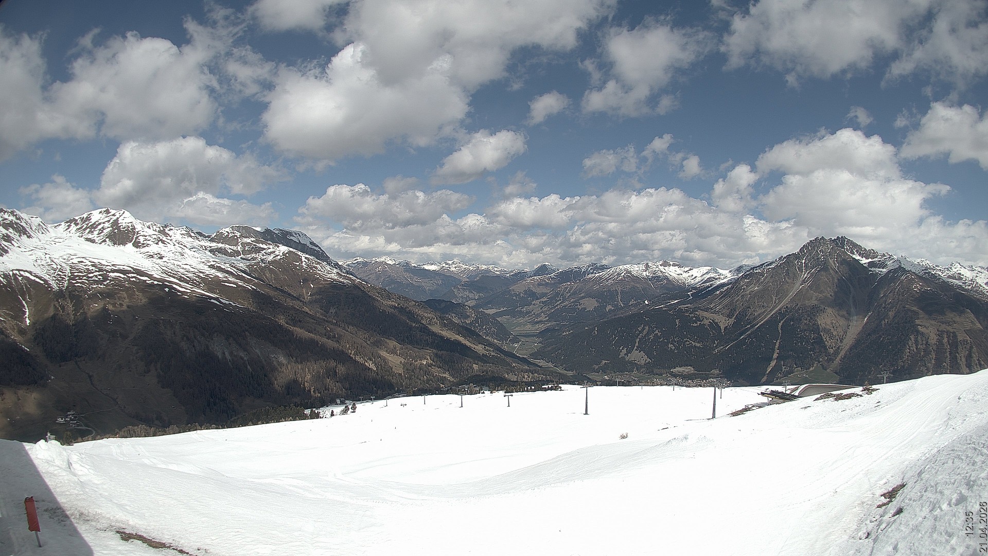 Archiv Foto Webcam Blick vom Rojen - Vinschgau